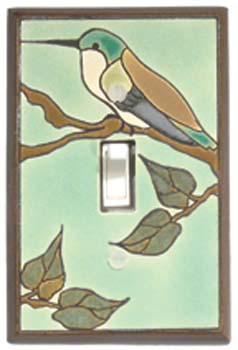 Hummingbird Single Switch Plate Cover - Decorative Light Switch Plate for Home & Office - CT075 - Perfect for Bedroom, Living Room, and Kitchen Decor