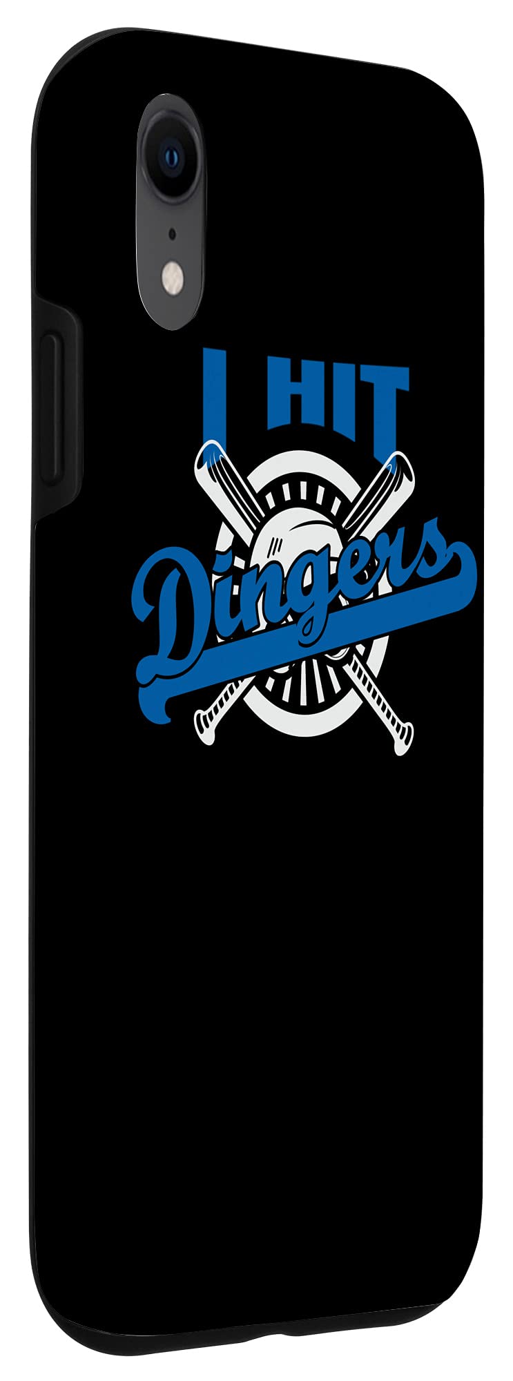 iPhone XR Baseball Design Case - Durable Protective Cover with Unique 'I Hit Dingers' Print - Perfect for Baseball Fans & Players