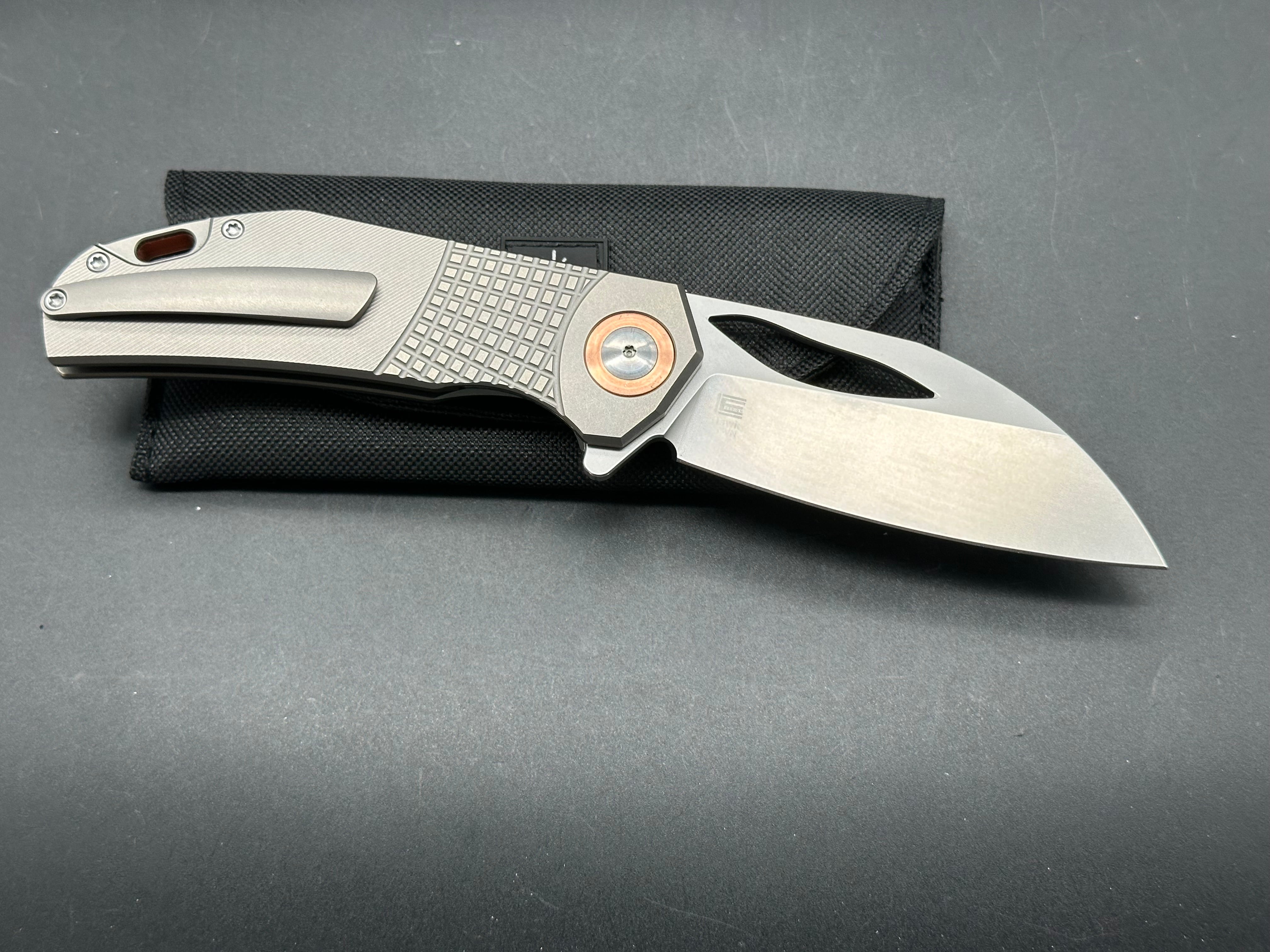 Kizer Hawk Liner Lock Folding Knife - Titanium Handle with S45VN Steel Blade | EDC, Outdoor Survival & Camping Gear