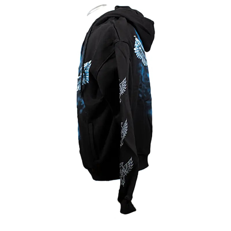J&L Imports Men's Owl Print Zip Up Hoodie Sweatshirt - Cozy Pullover for Casual Wear, Street Style & Outdoor Activities