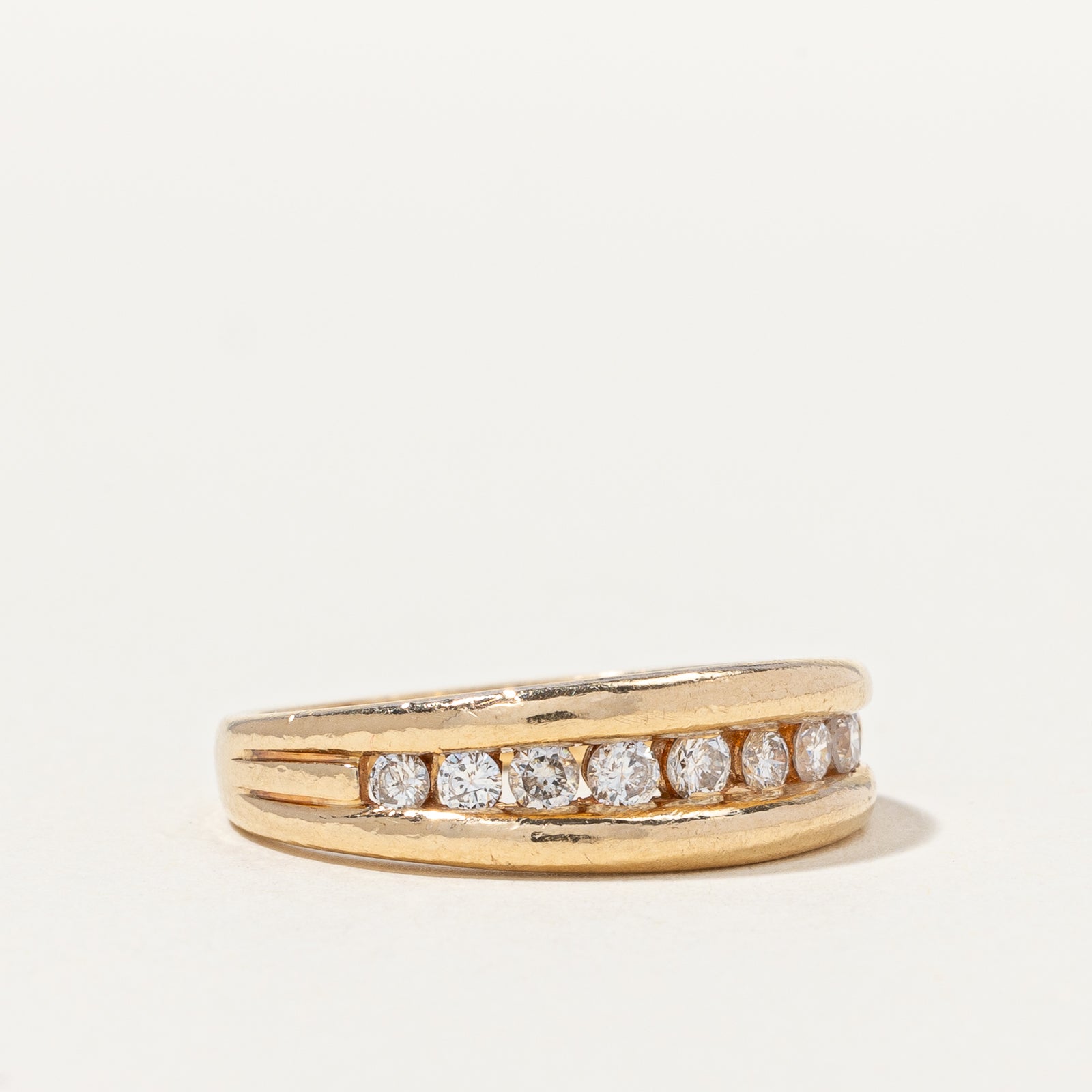 Channel Set Diamond Semi Eternity Band Ring - 0.25 Carat Total Weight (CTW) | Size 6 | Perfect for Anniversary, Engagement, Wedding & Everyday Elegance