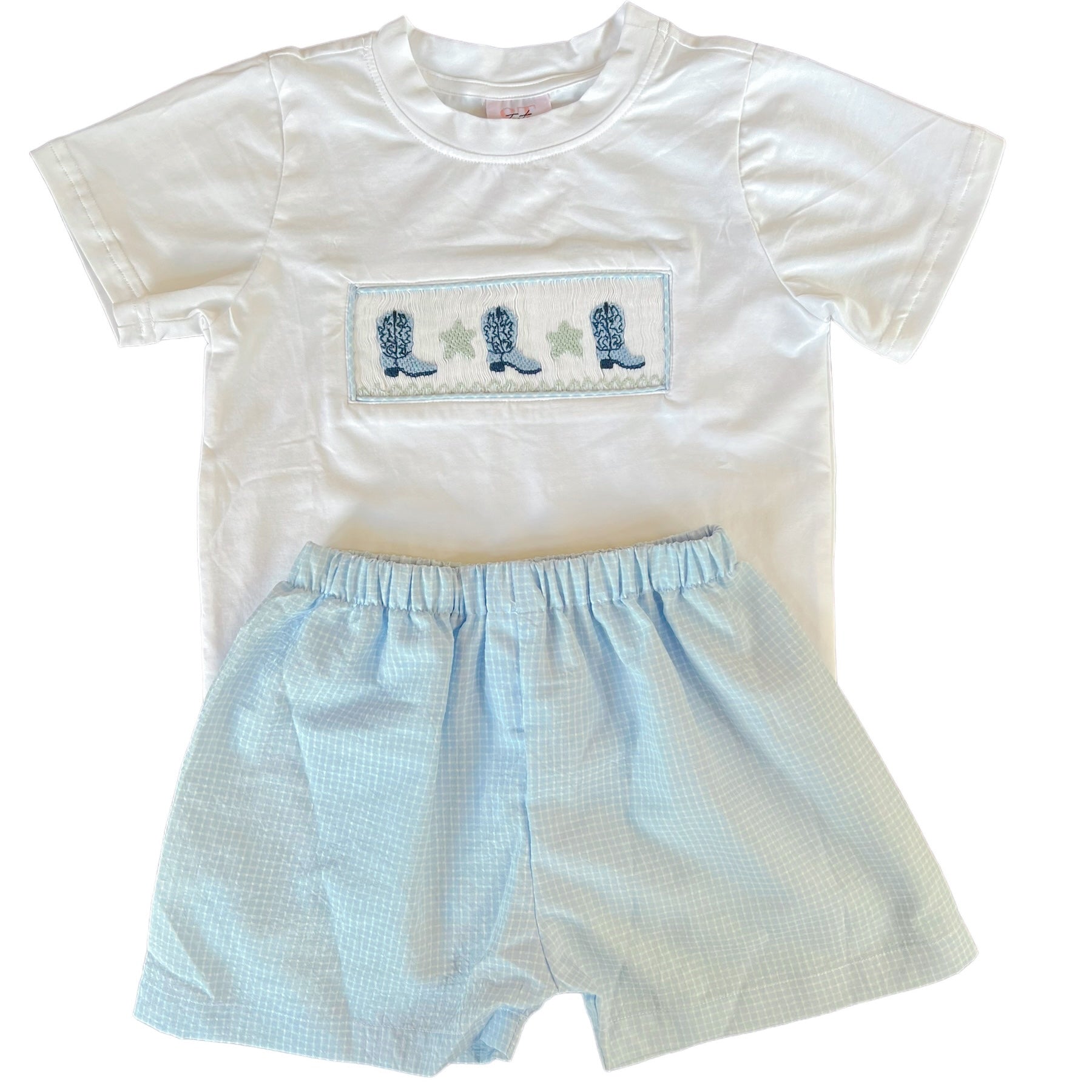 Boogie Boot Smocked Shorts Set for Girls - Cute & Comfortable Outfit for Summer Playdates, Beach Trips & Family Vacations