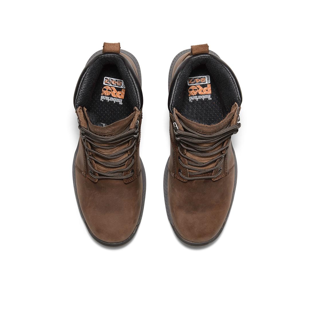 Montauk 6 Inch Full Grain Leather Work Boots for Men - Durable & Comfortable - Perfect for Construction, Hiking & Outdoor Activities