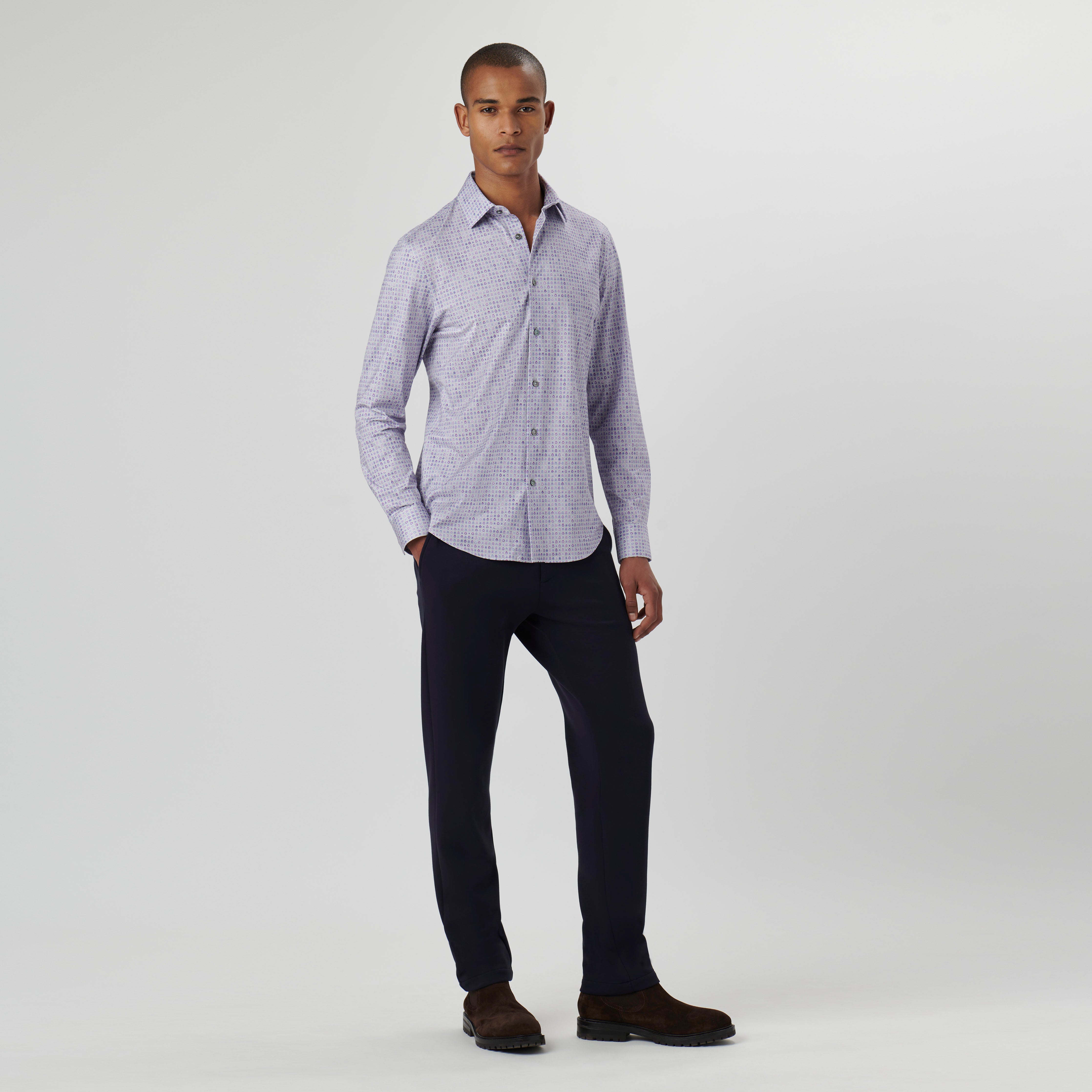 James Abstract Print Cotton Shirt for Men - Stylish Casual Button Down Shirt for Everyday Wear, Office & Date Night Outfits
