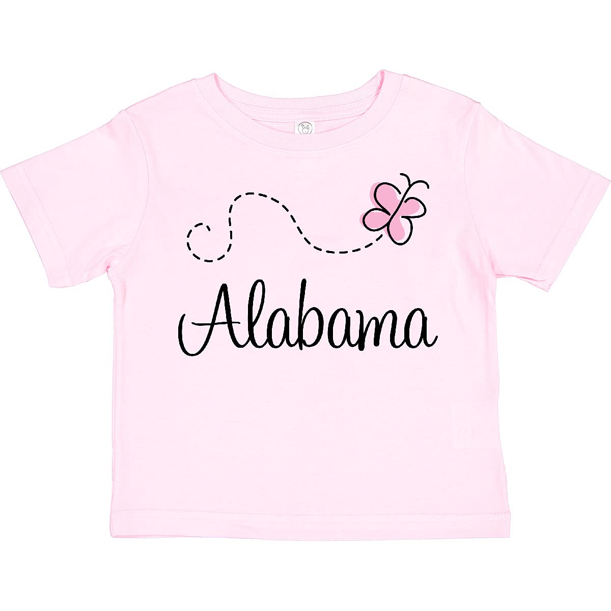 Inktastic Butterfly Alabama Toddler T-Shirt - Cute Graphic Tee for Boys & Girls - Soft Cotton Kids Shirt for Playdates, Daycare & Family Outings