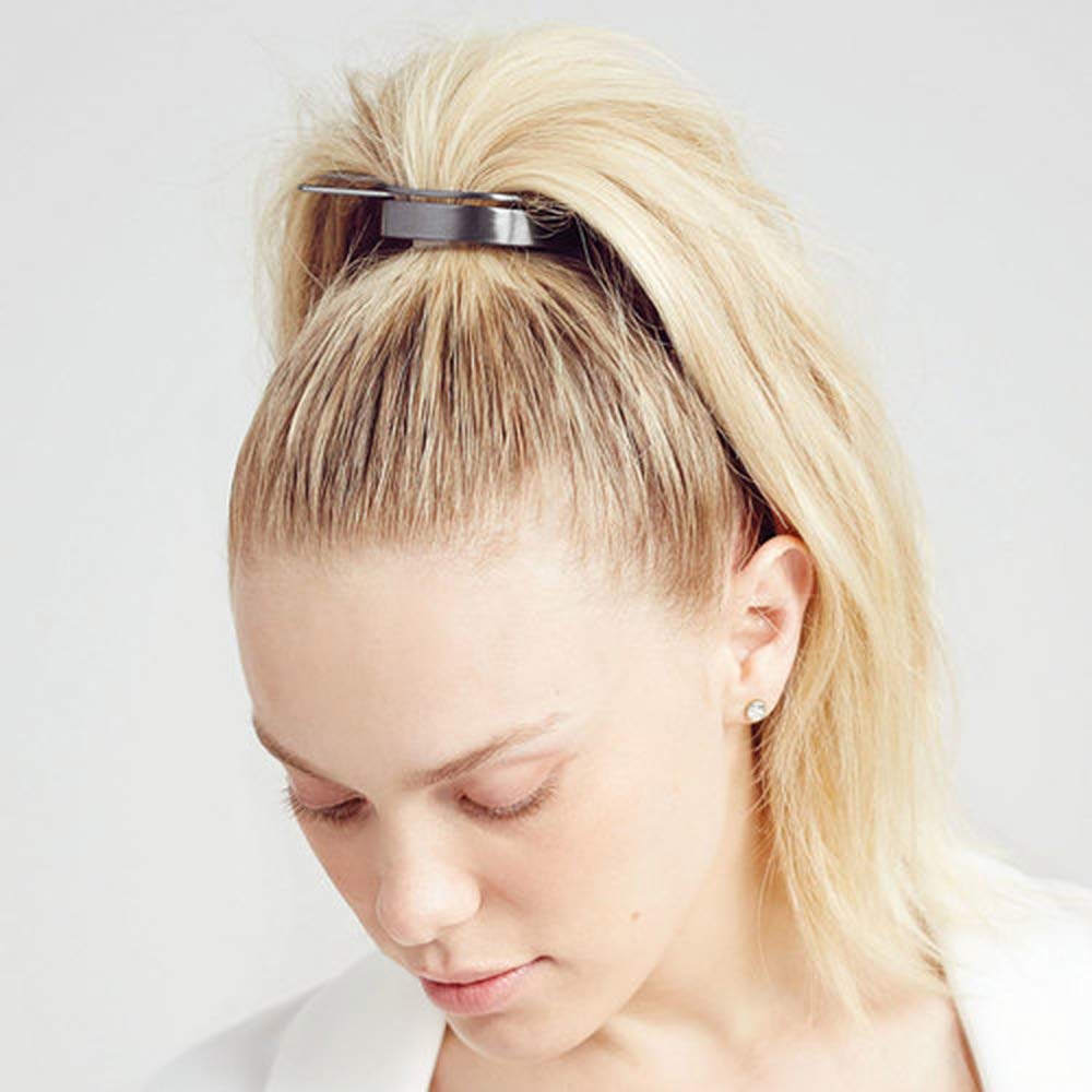 Polished Alloy Hair Bun Holder - Minimalist Hair Clip for Updos & Styling