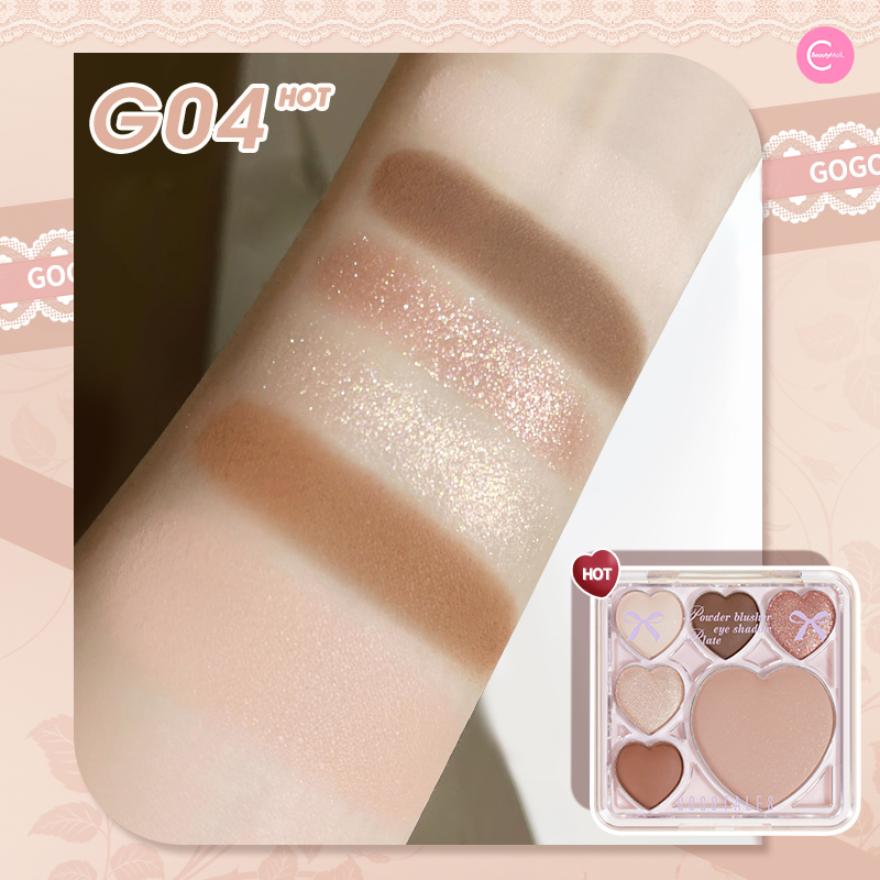 Gogotales Sweet Heart Eyeshadow Palette - 18 Highly Pigmented Matte & Shimmer Eyeshadows for Stunning Eye Makeup | Perfect for Date Night, Parties & Everyday Wear