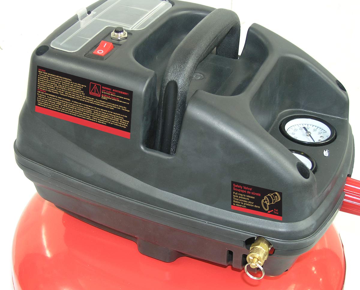 King Canada 8438 3 Gallon Oil-Free Air Compressor Kit - Portable & Quiet for Home DIY, Nail Guns, Inflating Tires & Sports Equipment