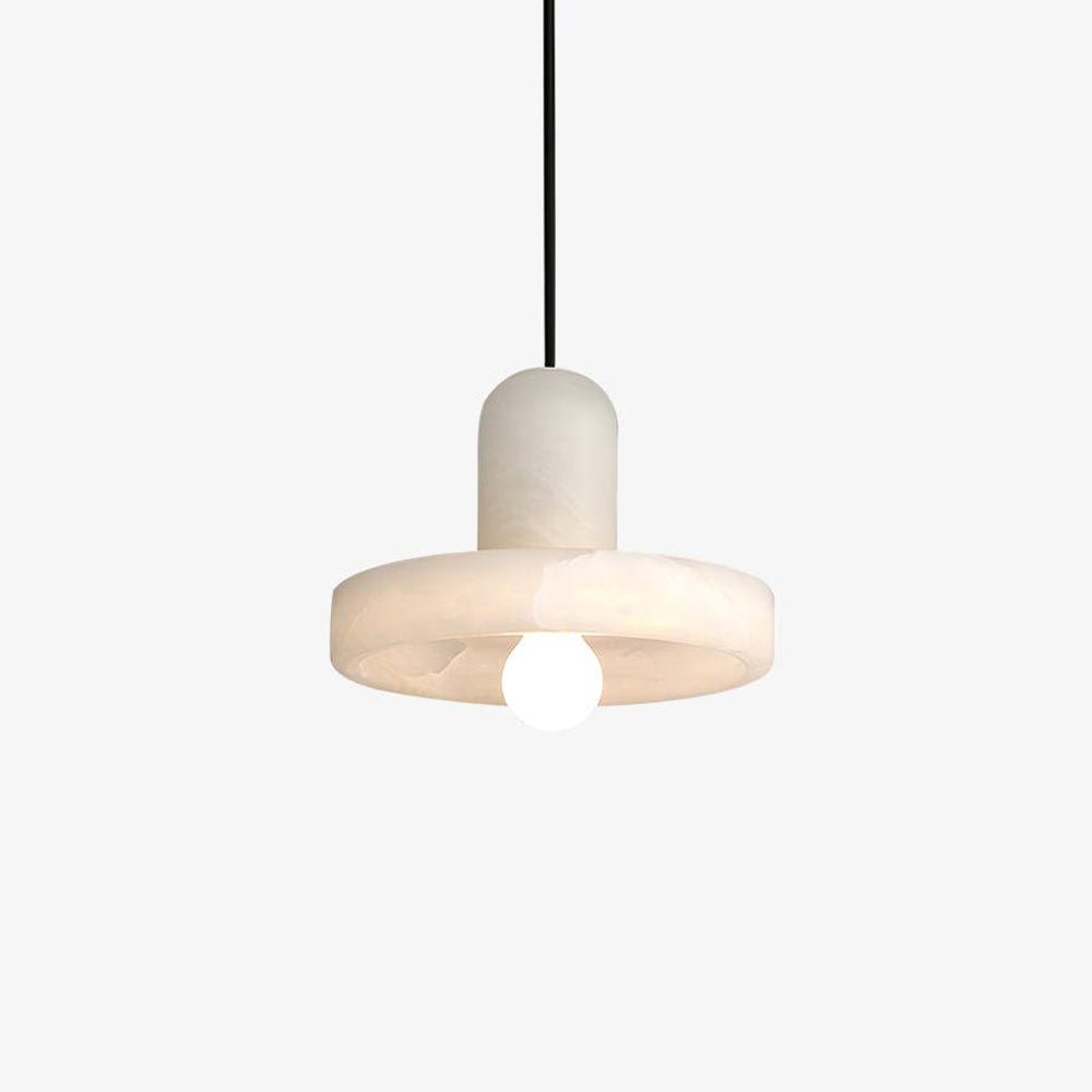 Elegant Carrara Marble Pendant Lamp - Modern Hanging Light Fixture for Kitchen Island, Dining Room & Bedroom Decor