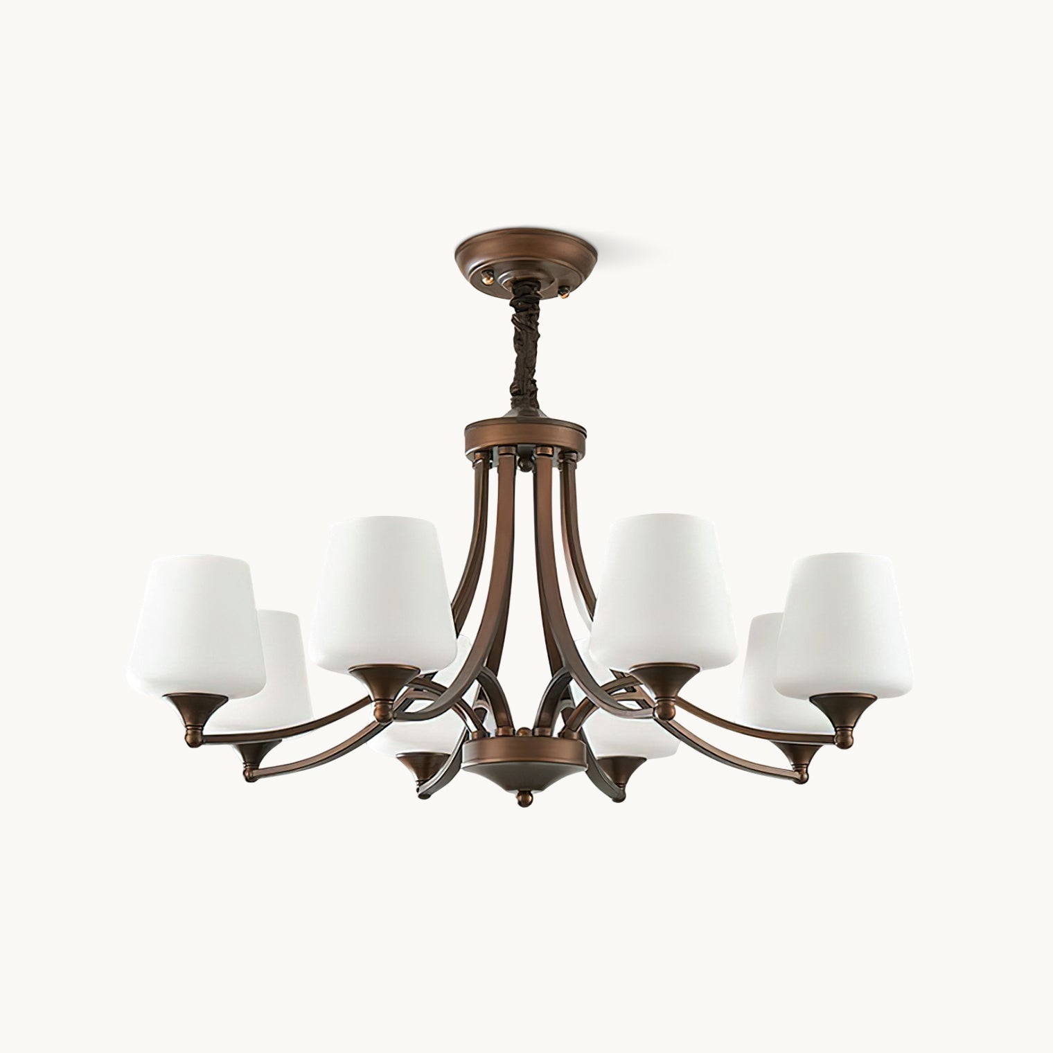 Adalyn Crystal Chandelier - Modern 6-Light Ceiling Fixture with LED Bulbs for Dining Room, Living Room & Bedroom Lighting