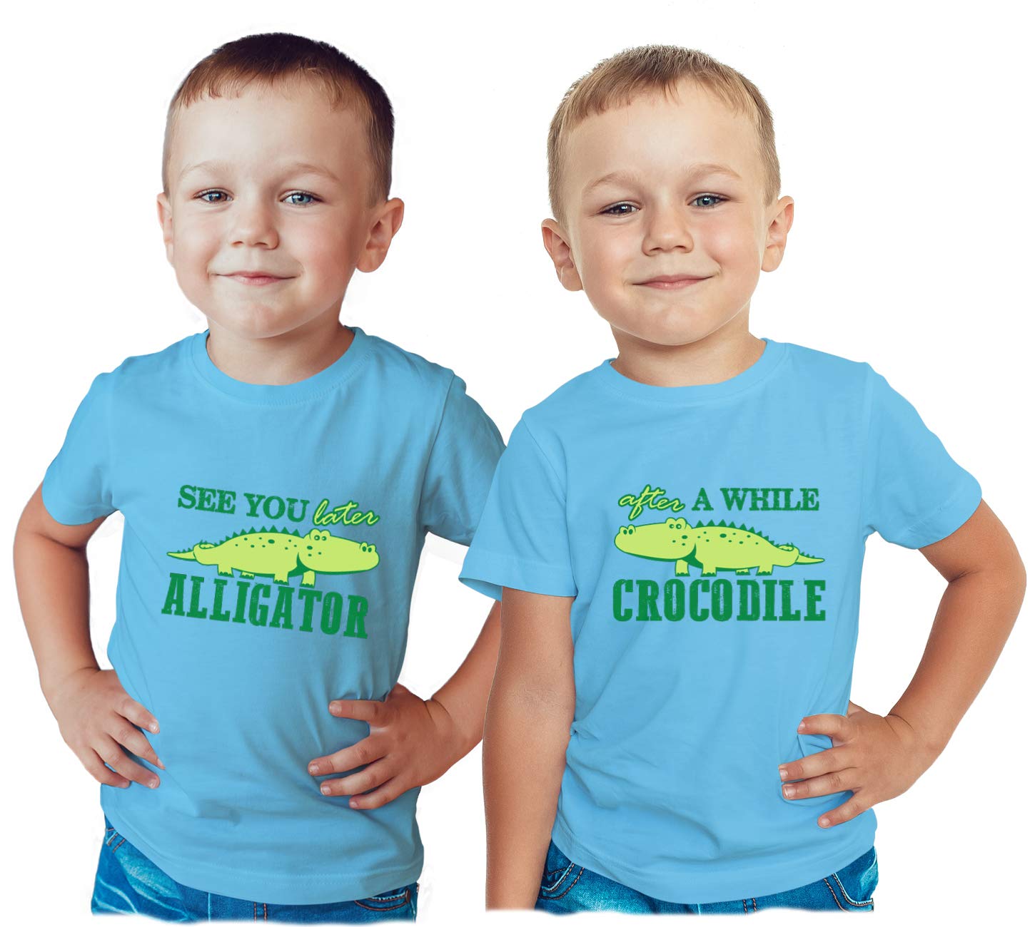Matching Twin Boys T-Shirts Set - 2 Pack Cute & Comfortable Outfits for Brothers - Perfect for Family Photos, Birthdays & Twin Bonding Moments