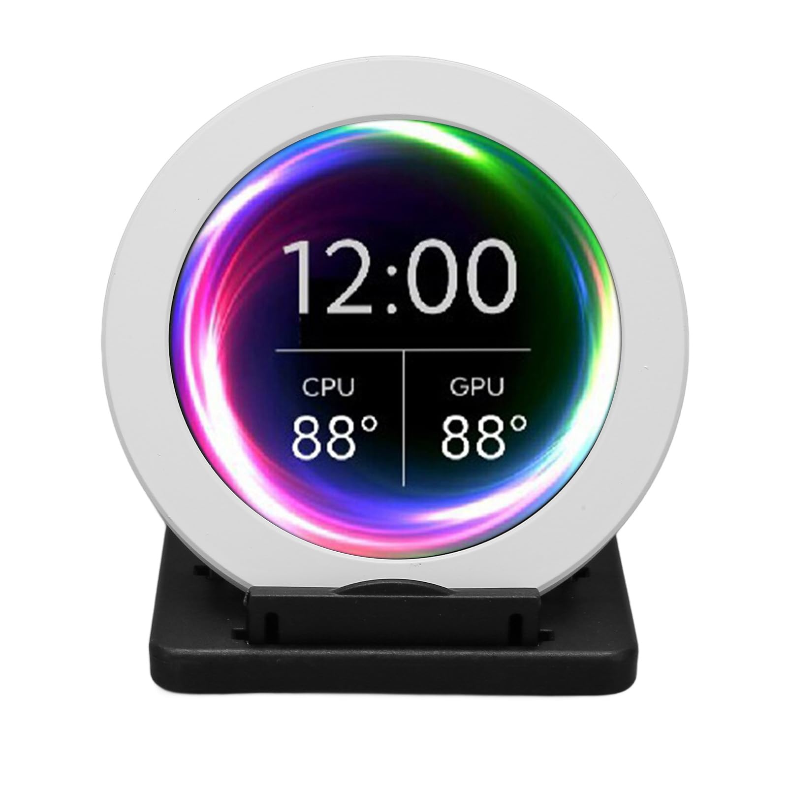 Vomeko 2.8 Inch Computer Temperature Monitor - LCD HD Display with Micro USB, Dimmable Plug & Play PC CPU/GPU Temp Sensor for Water Cooling System - Perfect for Gaming Rigs & Overclocking PCs