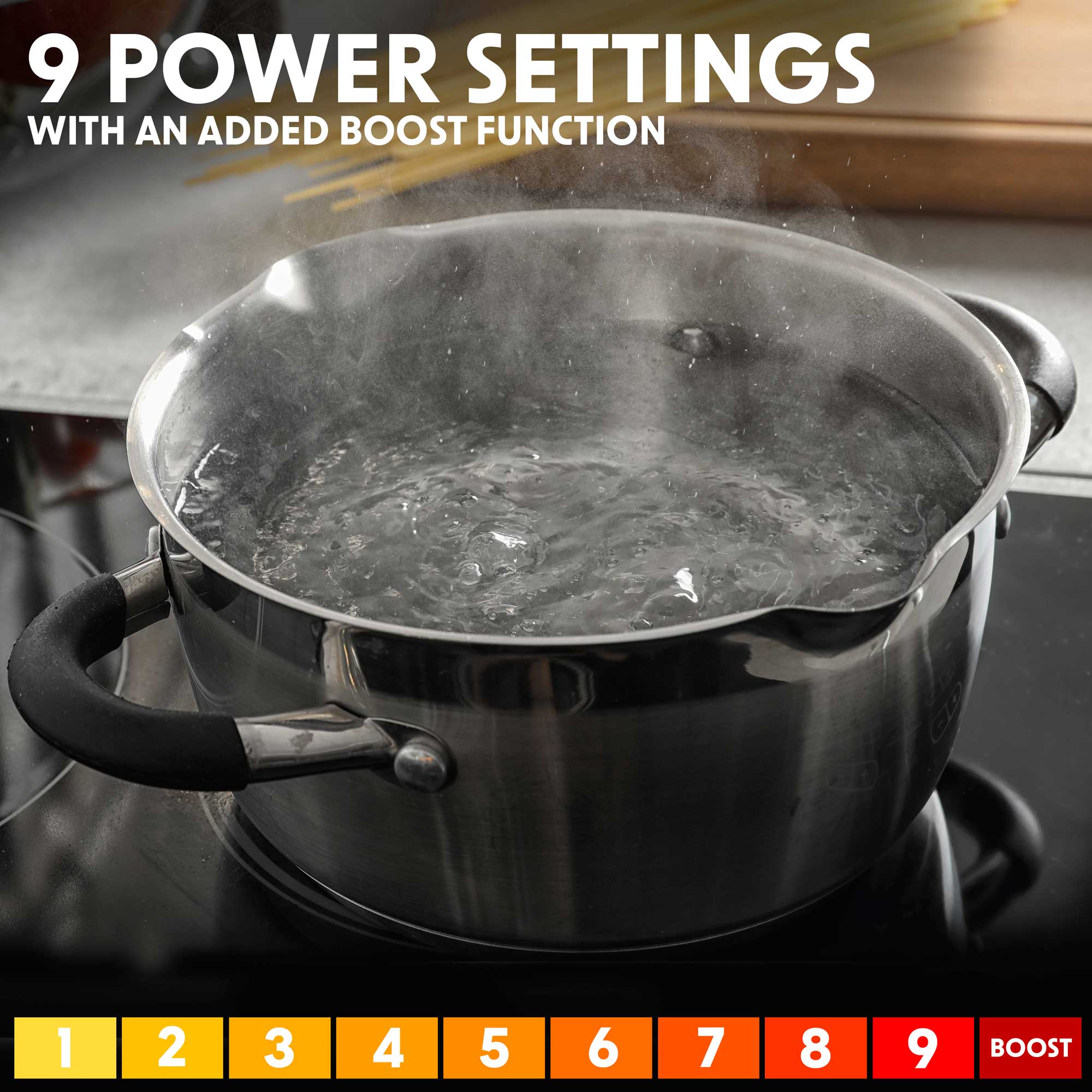 Baridi 60cm 4-Zone Induction Cooktop with Boost Function - 9 Power Levels, 2800W, DH178 - Perfect for Home Kitchens, Restaurants & Fast Cooking