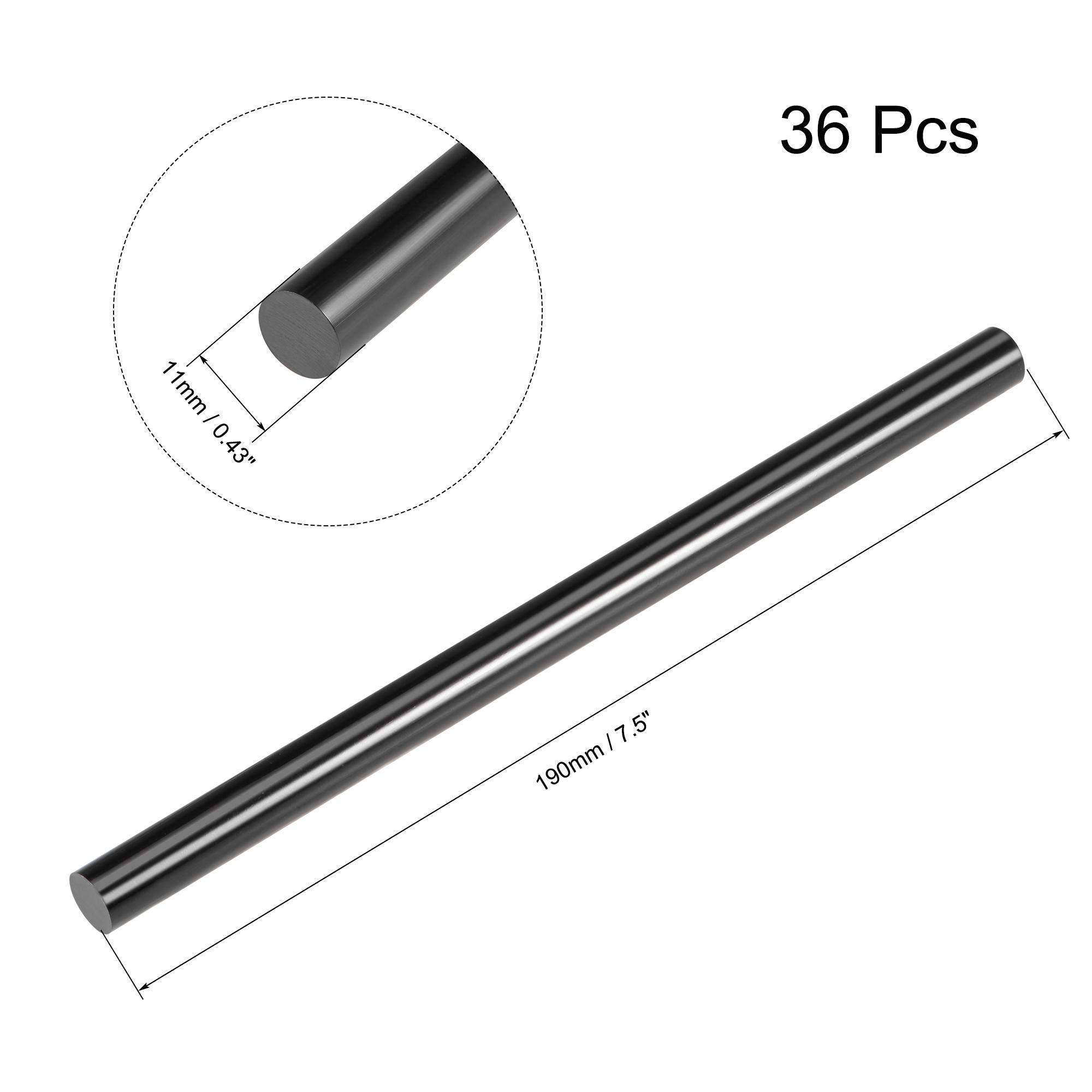 36pcs Mini Hot Glue Gun Sticks 7.5-inch x 0.43-inch for DIY Crafts, Home Repairs & School Projects - Black Adhesive Glue Sticks for Hot Melt Glue Guns