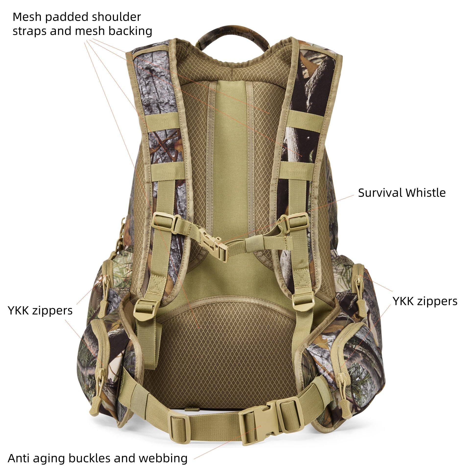 Best Hunting Backpack for Bow & Crossbow - 31L Water Resistant Daypack with Rifle Holder for Men & Women | Perfect for Outdoor Adventures, Camping & Hunting Trips