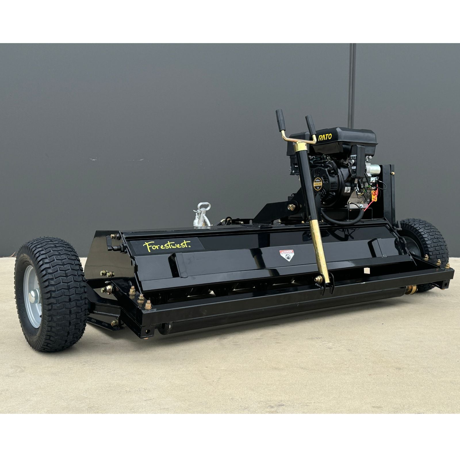 15HP Electric Start Tow Behind Flail Mower for ATV & Tractor - Heavy Duty Brush Cutter BM11141 - Perfect for Land Clearing, Pasture Maintenance & Roadside Vegetation Control