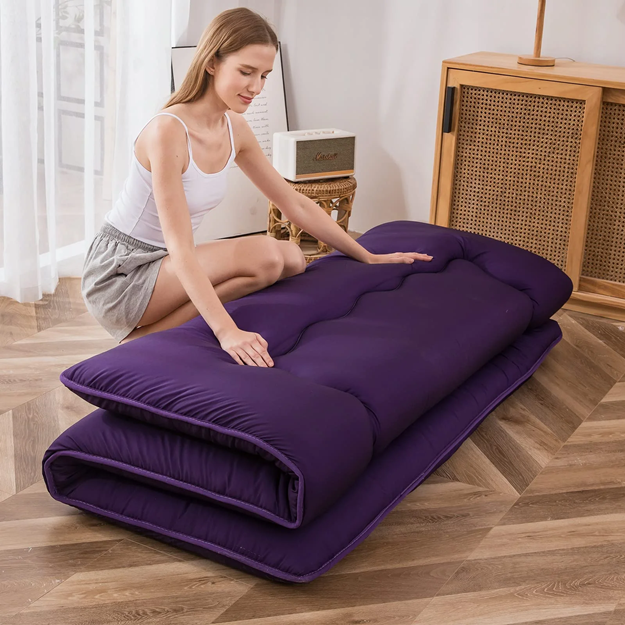 MAXYOYO Japanese Floor Futon Mattress - Portable Foldable Tatami Mattress for Guest Bed, Camping & Small Space Living | Comfortable Floor Sleeping Solution