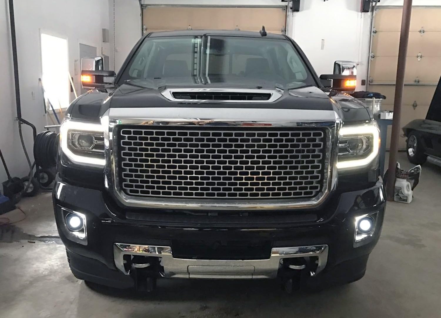 Super Bright 30W LED Fog Lights for 2015-2019 GMC Sierra 2500HD/3500HD - High Power Projector Lens with Fog Bezel Covers, Relay Wires & On/Off Switch | Enhanced Visibility for Off-Road, Night Driving & Inclement Weather Conditions