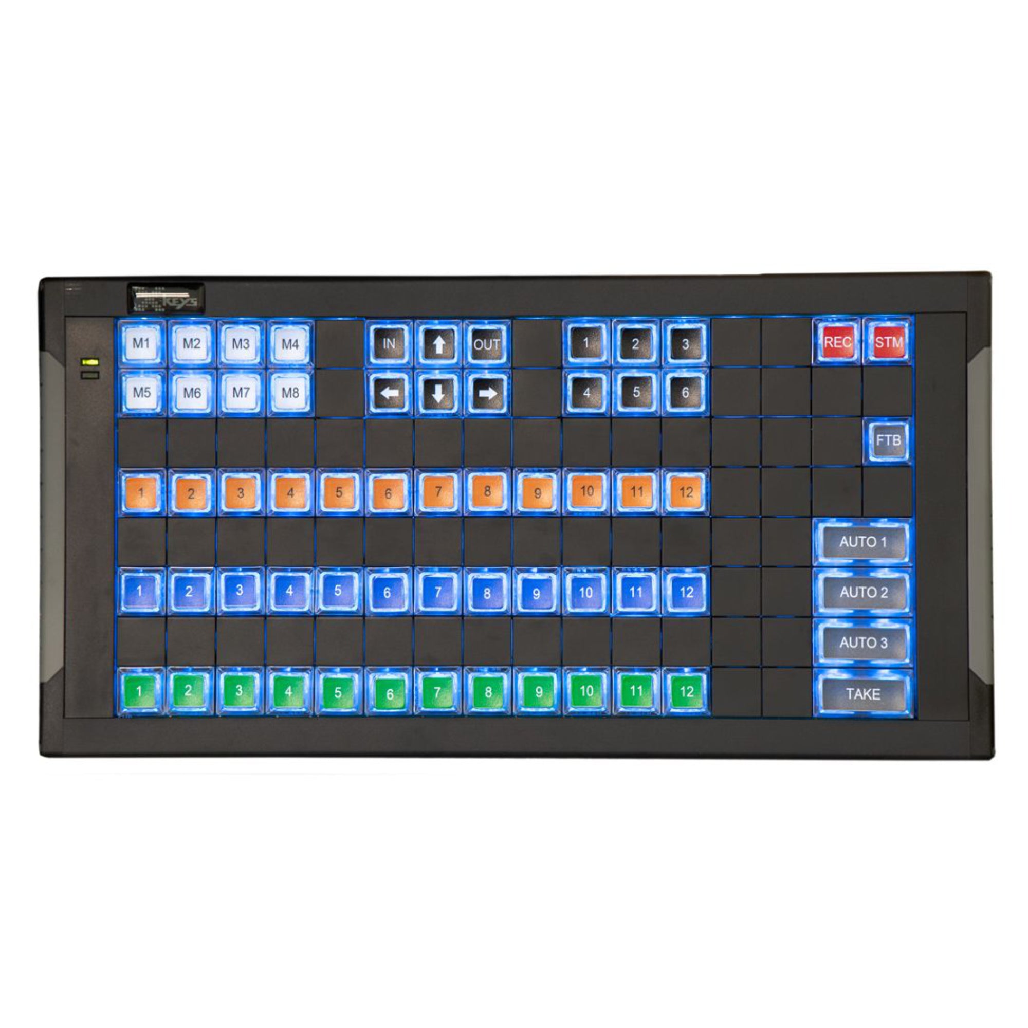 XK 128 Keyboard and Video Switcher Set Bundle - 8-Port USB KVM Switch with 128 Programmable Keys for Multi-Computer Control | Perfect for Office Workstations, IT Management & Gaming Setups