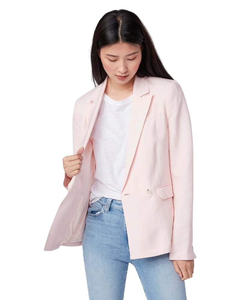 PAIGE Women's Dawson Blazer Jacket - Pearl Pink Color, Size XS | Formal Office Wear, Business Attire & Special Occasion Outfits
