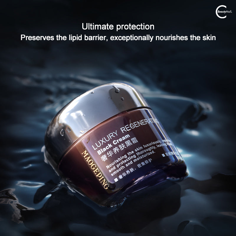 MAOGEPING Luxury Regenerating Black Cream - Anti-Aging Face Moisturizer for Wrinkles & Dark Spots | Night Cream for Dry Skin | Perfect for Nighttime Skincare Routine & Gift Sets