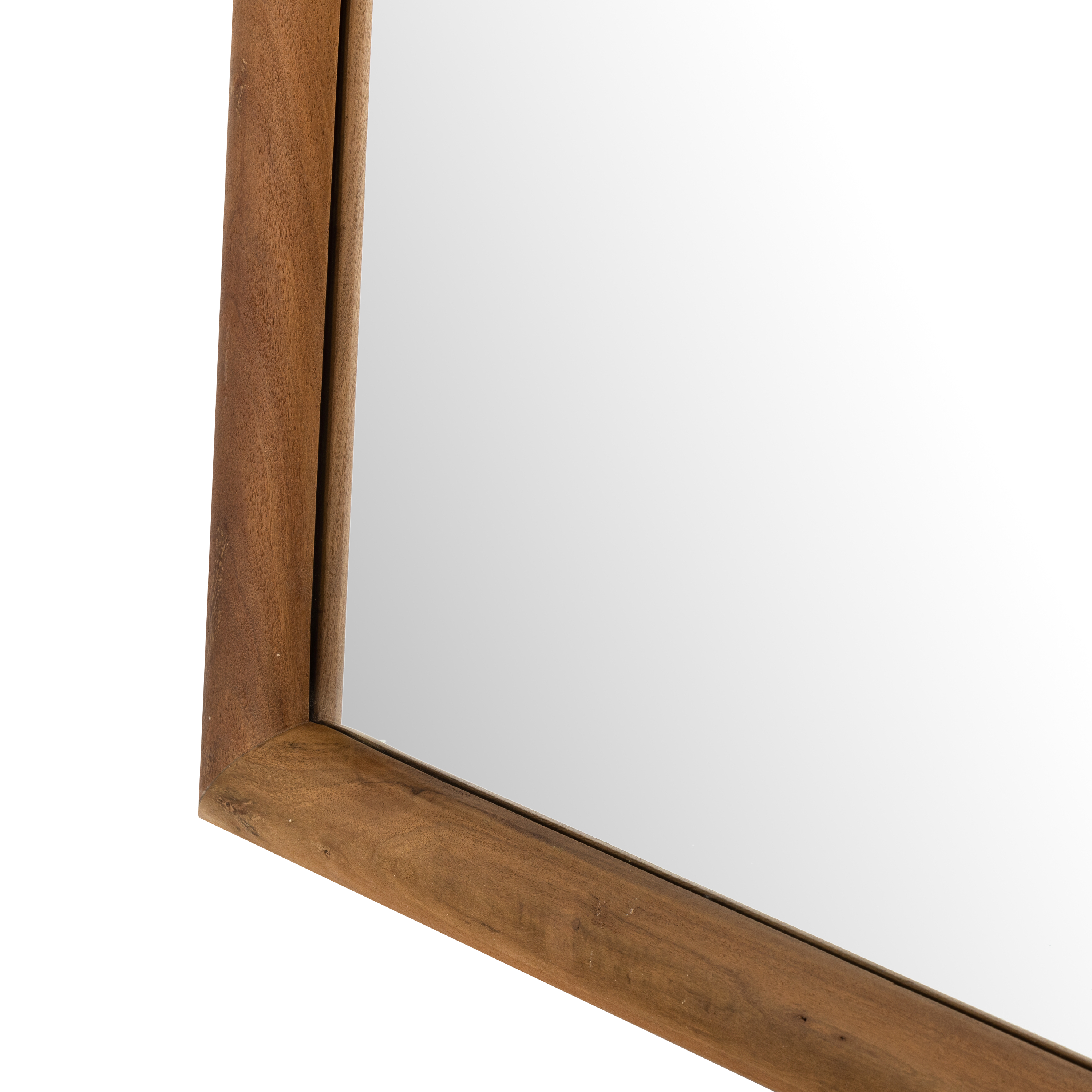 Arched Acacia Wood Full Length Floor Mirror - Elegant Freestanding Standing Mirror for Bedroom, Living Room & Entryway Decor