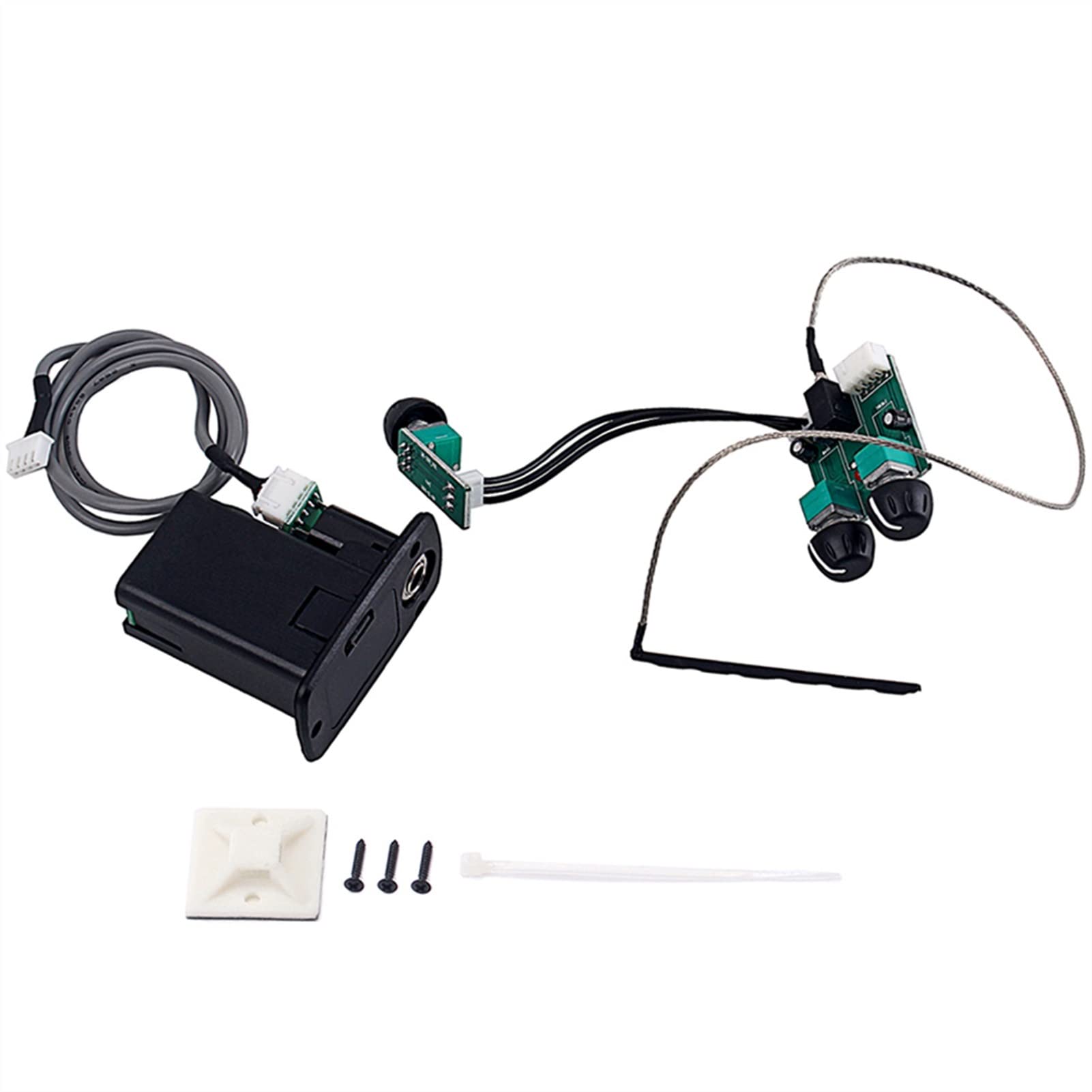 Acoustic Guitar Pickup System - 3-Band EQ Active Silver Piezo Preamp for Enhanced Sound | Perfect for Live Performances & Studio Recording