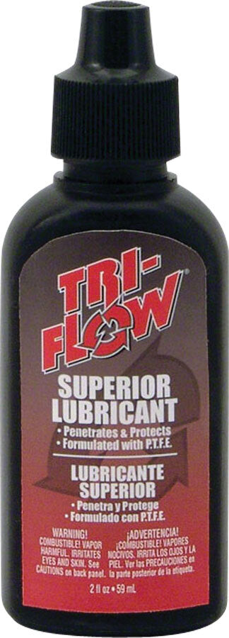 Tri-Flow Superior Bike Lubricant - 2oz Drip Bottle | Premium Bicycle Chain Oil for Smooth & Quiet Cycling | Ideal for Road Bikes, Mountain Bikes & Commuting