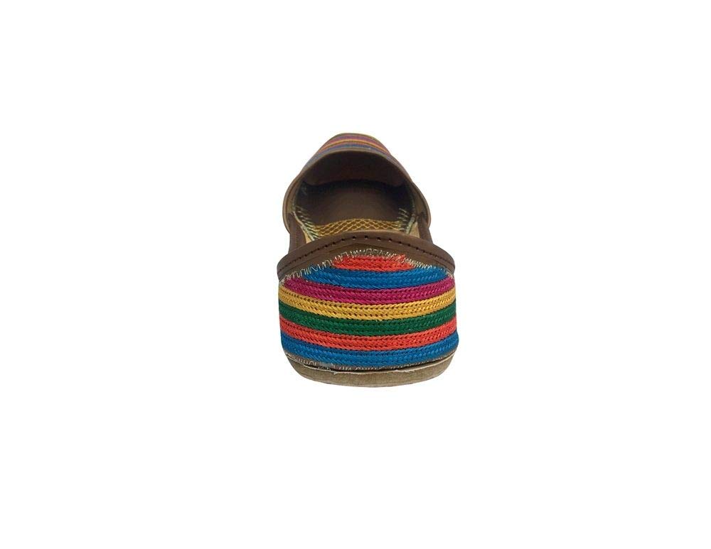 Stylish Punjabi Multicolored Jutti Khussa Shoes - Traditional Indian Mojari for Weddings & Ethnic Events - Perfect for Bridal, Cultural Celebrations & Festive Occasions