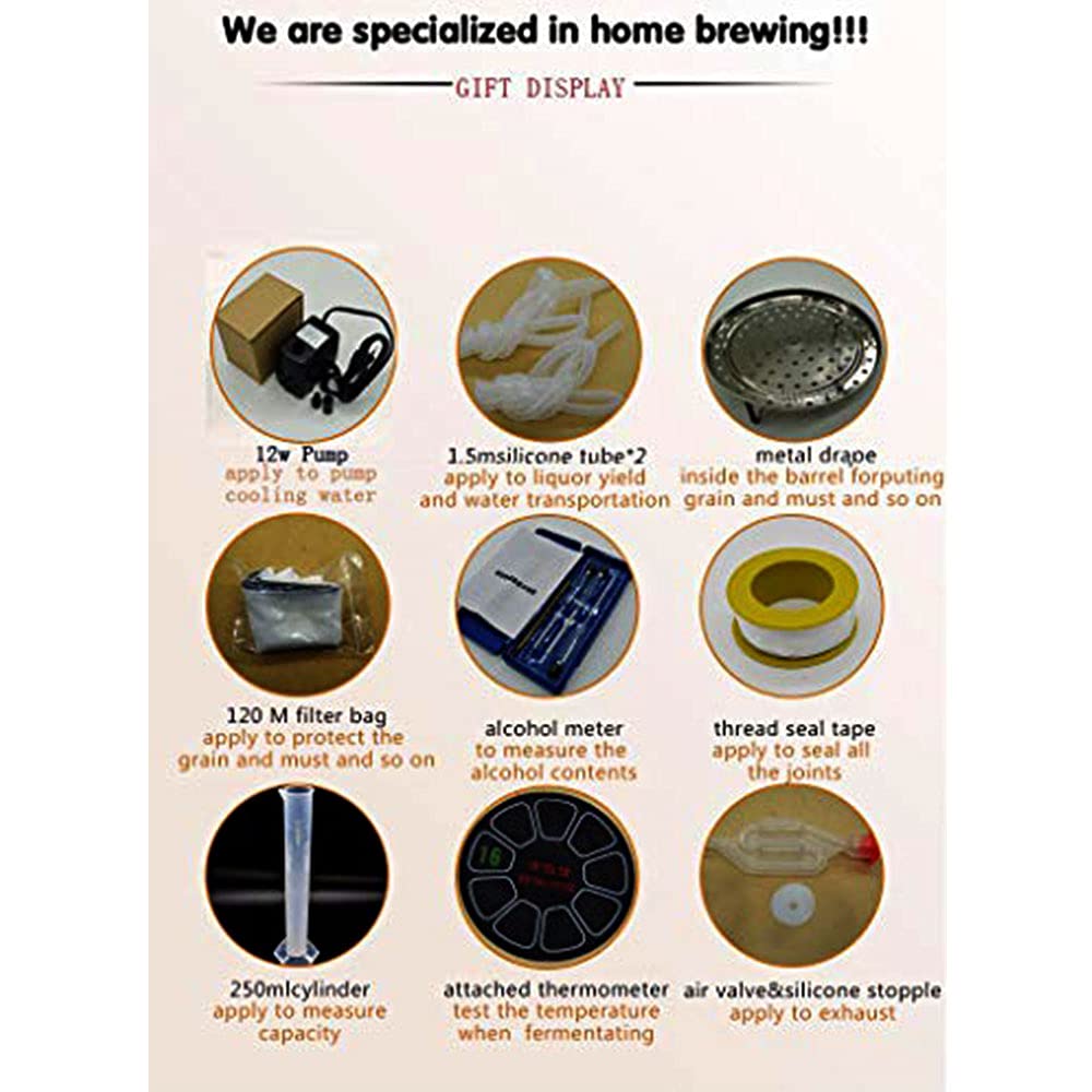 12L Home Brewing Equipment Kit - Water Wine Alcohol Distiller for Whiskey, Brandy & Moonshine | Perfect for DIY Distilling, Home Brewing & Craft Spirits Making