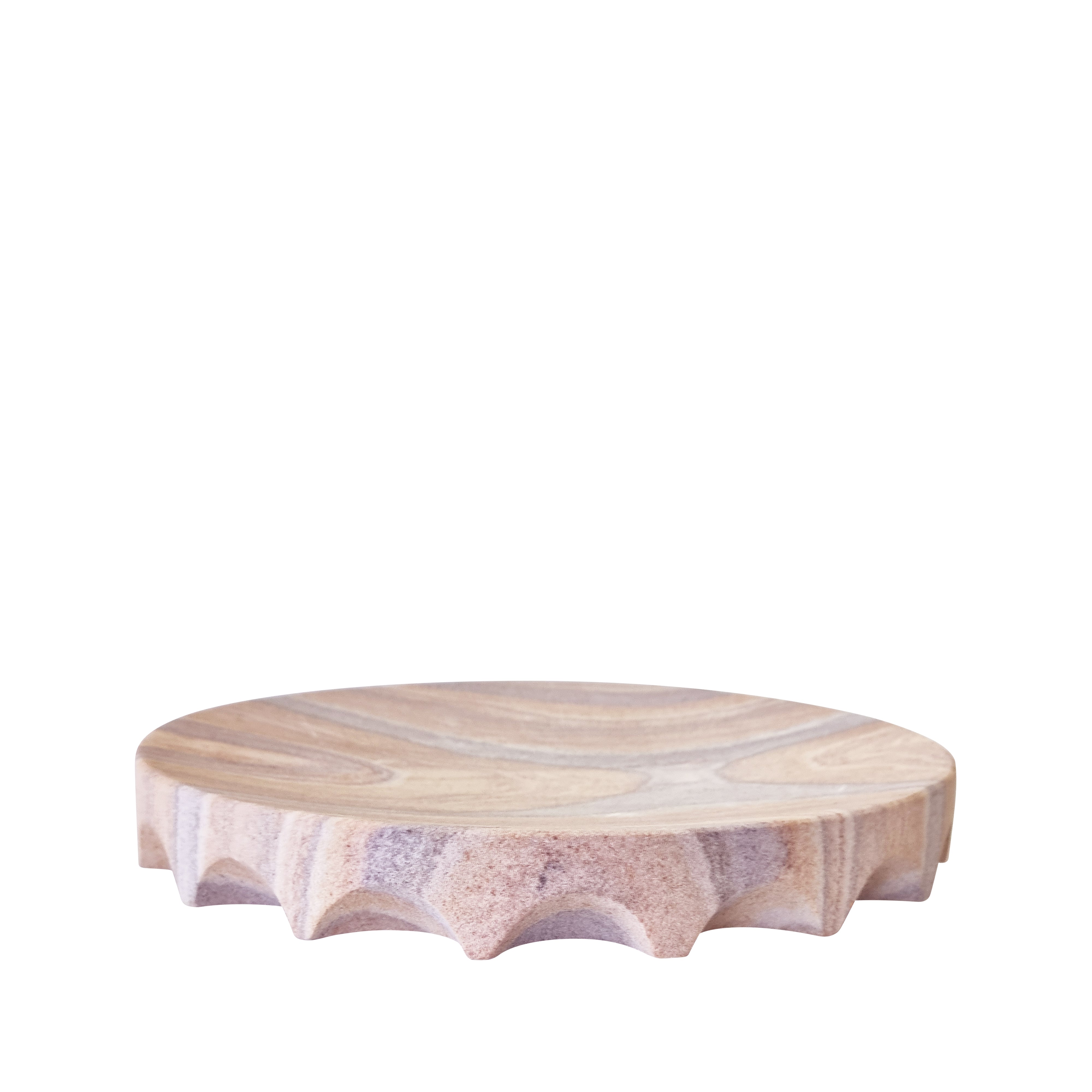 Riley Tray Small 20x20x2.5cm Rainbow Sandstone Stone Serving Tray - Perfect for Jewelry Display, Bathroom Organizer, Coffee Table Decor & Gift Giving