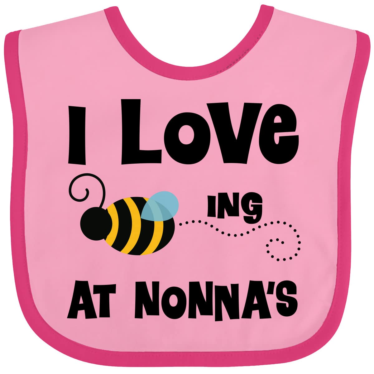Inktastic Nonna's House Bee Baby Bib - Adorable Organic Cotton Drool Bib for Infants & Toddlers - Perfect for Feeding Time, Daycare, and Photo Shoots