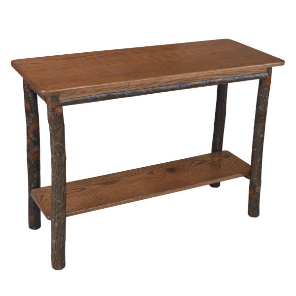Rustic Hickory Wood Console Table - Entryway Hallway Sofa Table for Home Decor | Farmhouse Style Living Room, Foyer & Bedroom Accent Furniture