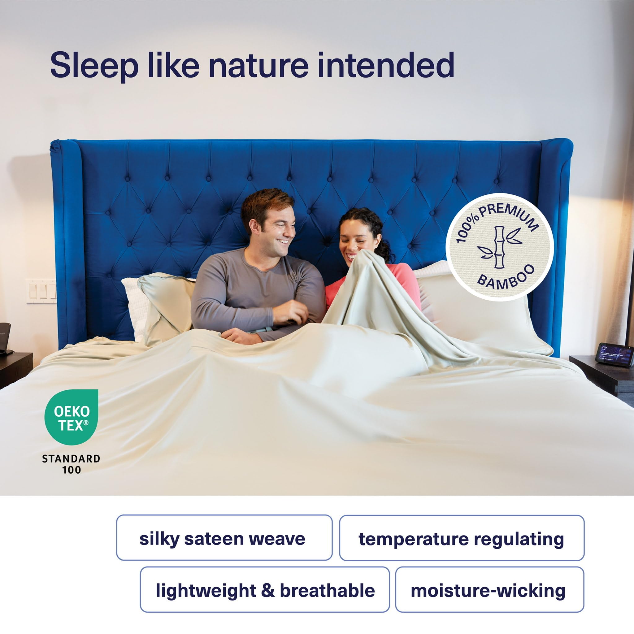 King Size 100% Organic Viscose Bamboo Flat Sheet - Cooling Bed Sheets for Hot Sleepers, Extra Wide & Breathable - Perfect for Summer Nights & Hot Sleepers (Iced Latte)