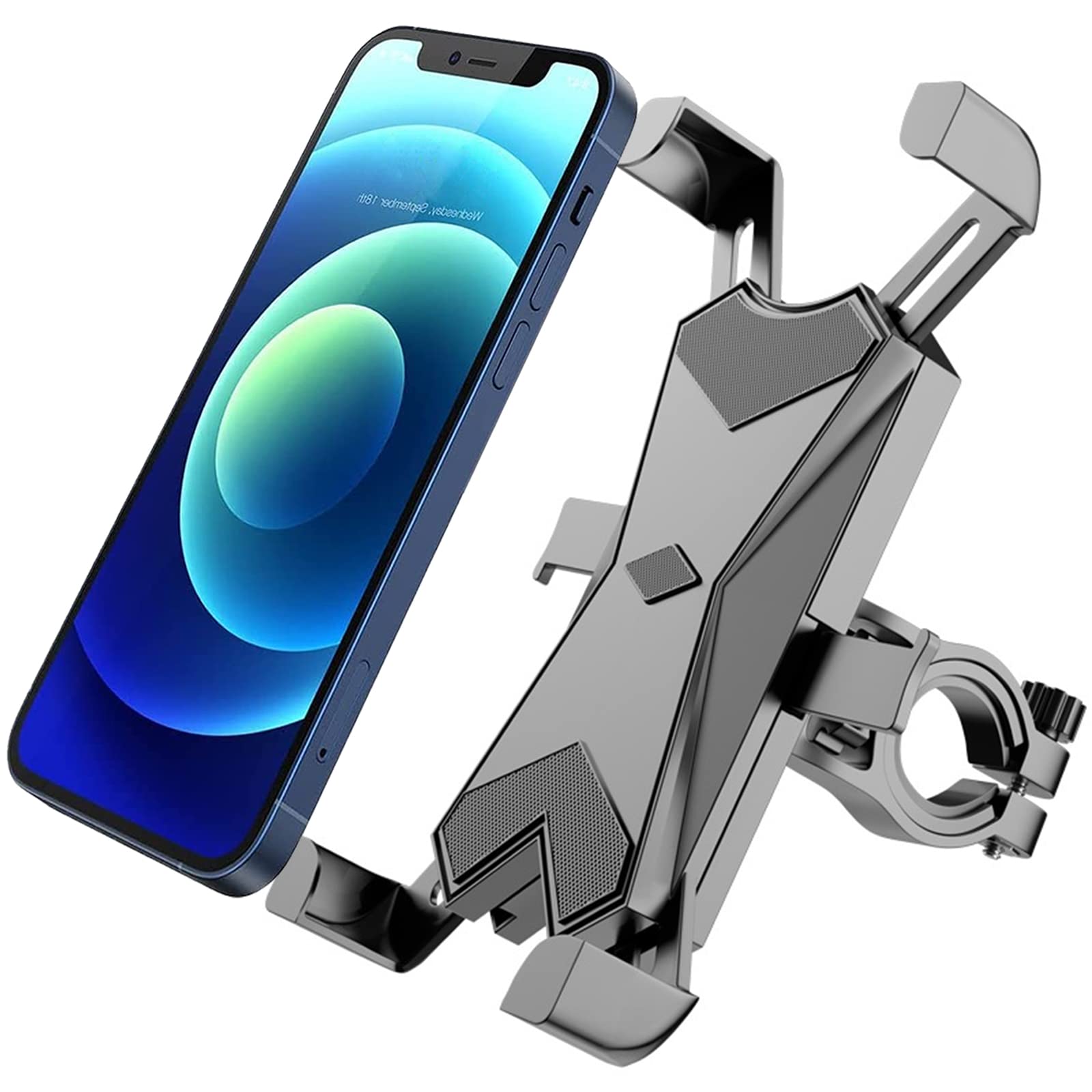 YITELA Universal Bike Phone Holder - 360° Rotatable Anti-Shake Bicycle & Motorcycle Phone Mount for iPhone & Android (4.7-6.8 Inch) - Perfect for Cycling, Commuting & Outdoor Adventures