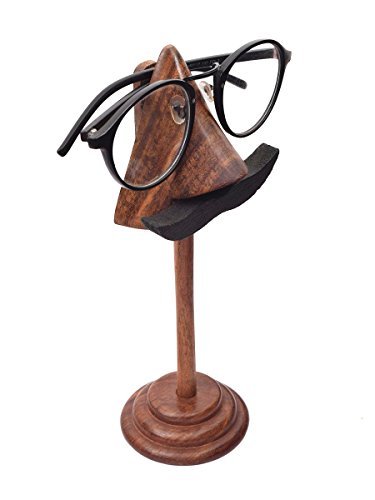 Handcrafted Rosewood Wooden Eyeglass Holder & Sunglasses Stand - Elegant Organizer for Desk, Dresser, or Nightstand - Perfect Gift for Home & Office Decor