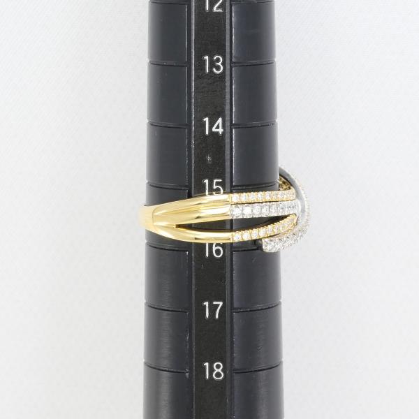18K Yellow Gold & White Gold Diamond Ring for Women - Elegant Wedding, Engagement & Anniversary Jewelry Gift - Perfect for Proposals, Bridal Sets & Special Occasions