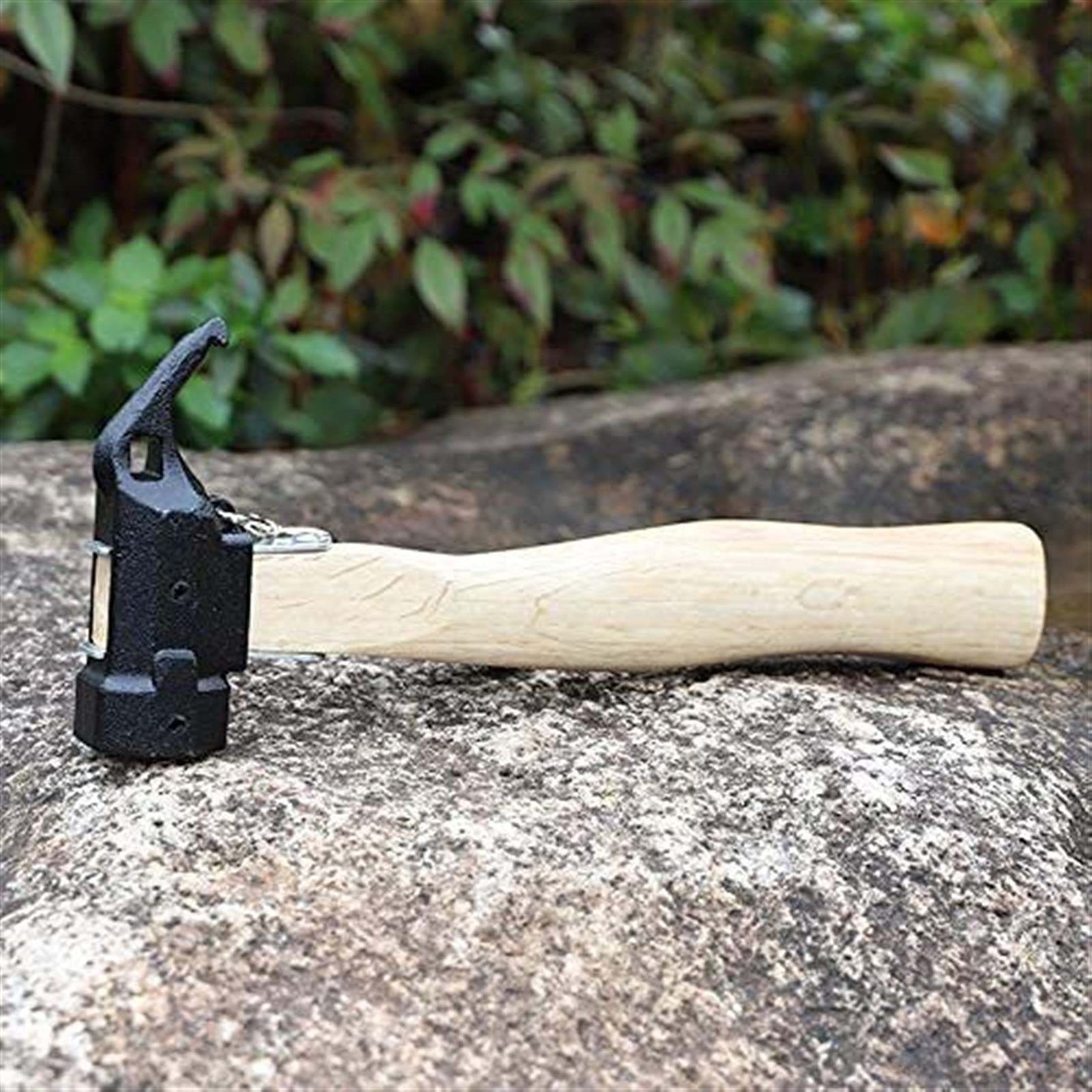 Outdoor Camping Hammer - Durable Copper Hammer with Wooden Handle for Tent Pegs, Tarp Nails & Outdoor Use - Perfect for Camping, Hiking & Backyard Setup