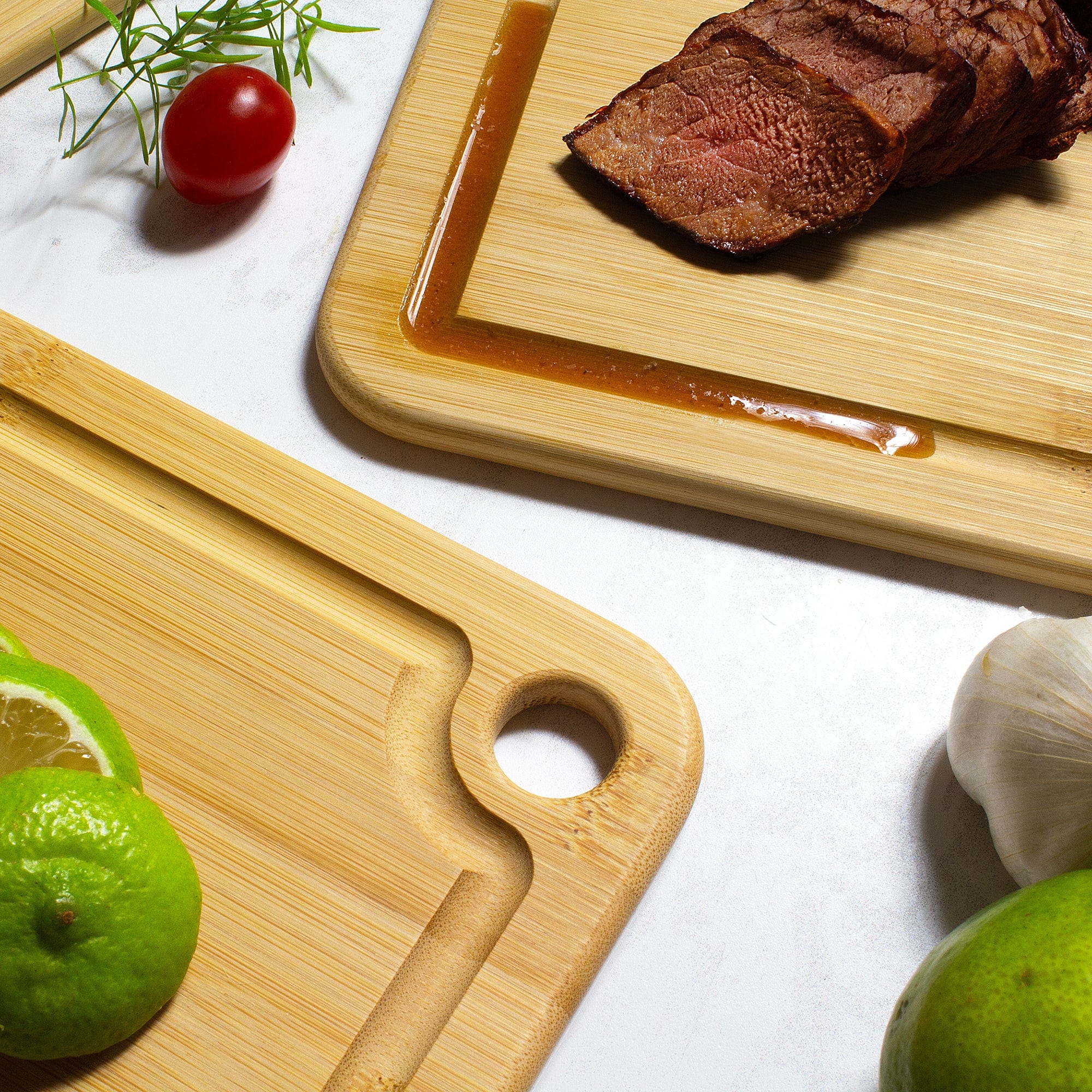 Premium 3-Piece Bamboo Cutting Board Set with Juice Grooves - Durable, Eco-Friendly Kitchen Essentials for Chopping, Slicing & Serving - Perfect for Home Cooks & Professional Chefs