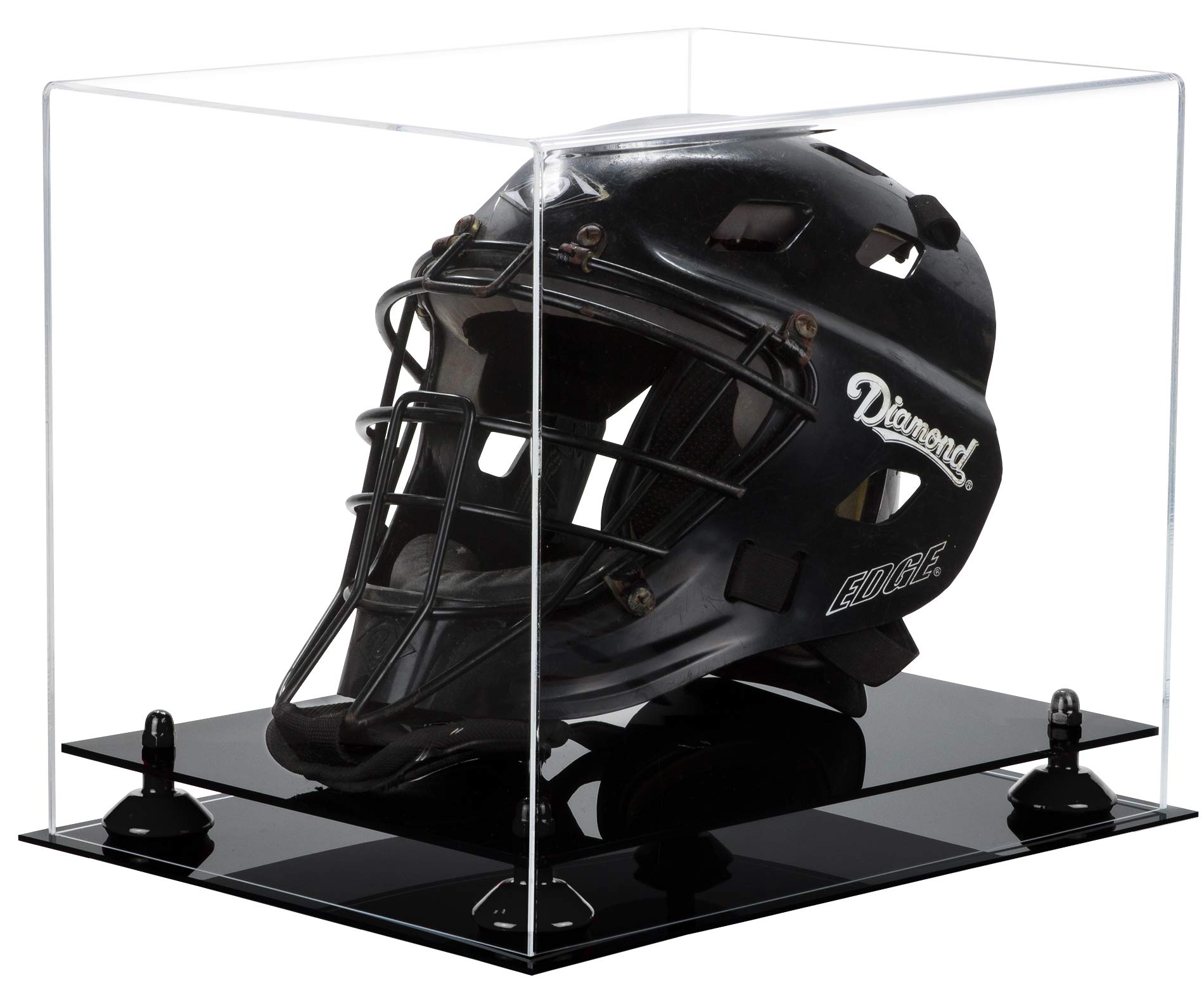 Premium Acrylic Display Case for Hockey Goalie Helmets - Perfect for Showcasing Collectibles in Home, Office, or Sports Memorabilia Rooms
