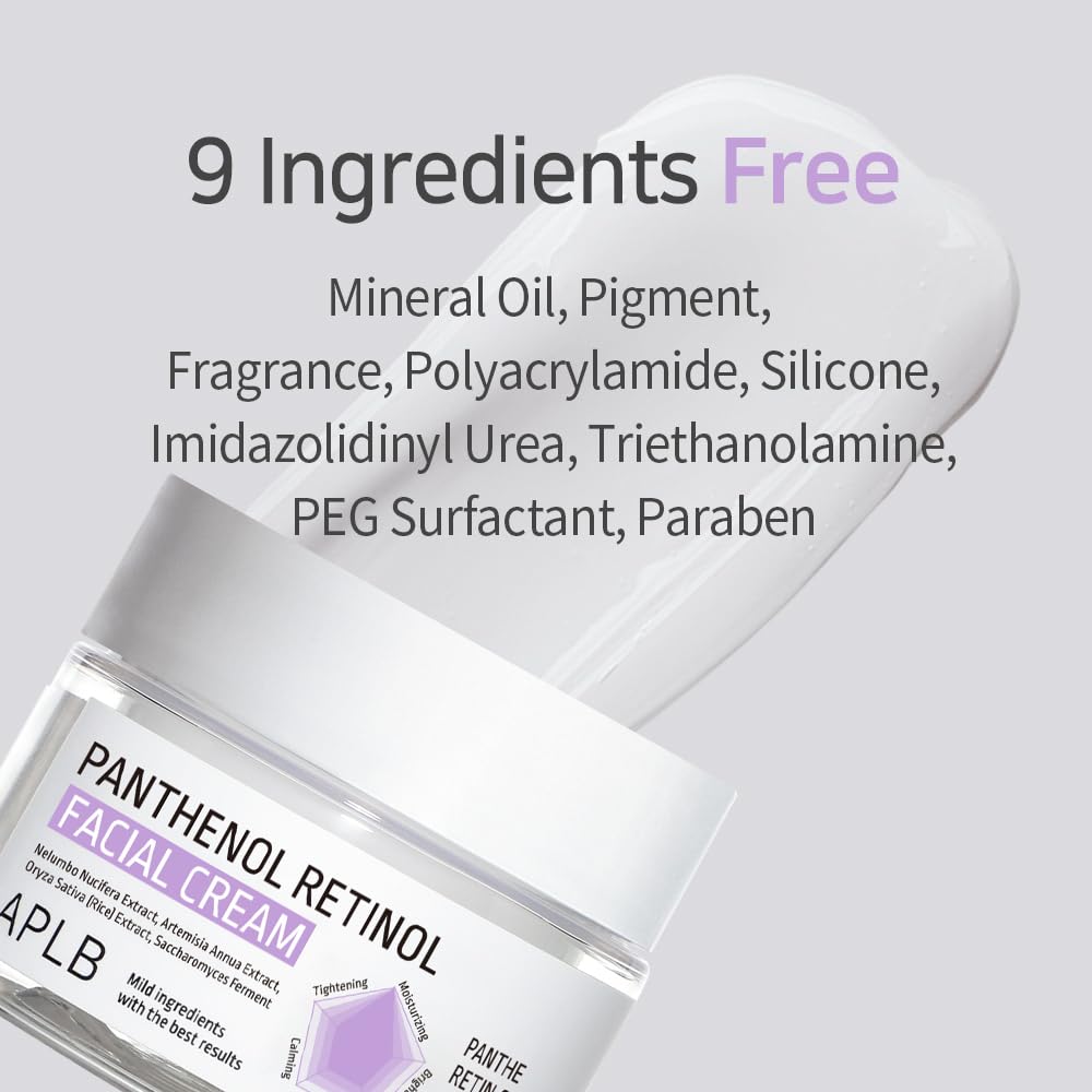 APLB Panthenol Retinol Facial Cream | 31.4% PANTHE RETIN CEN™ - Korean Skincare for Deep Hydration, Elasticity & Wrinkle Care | Sensitive Skin Treatment to Improve Texture & Revitalize | Perfect for Night Routine & Anti-Aging Skincare Regimen