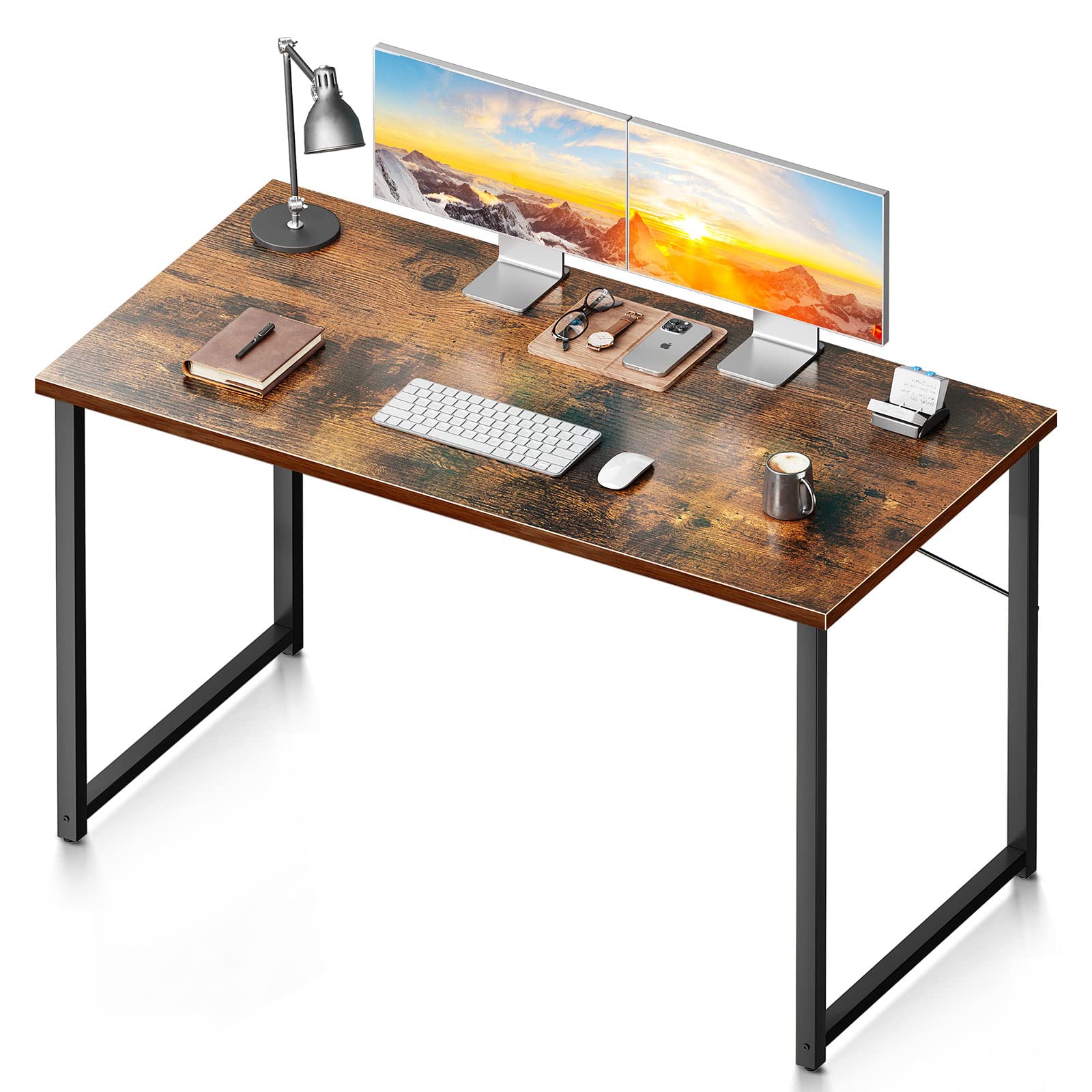 Coleshome 48 Inch Computer Desk - Modern Simple Style Home Office Desk, Study & Student Writing Table with Vintage Design | Perfect for Small Spaces, Remote Work & Online Learning