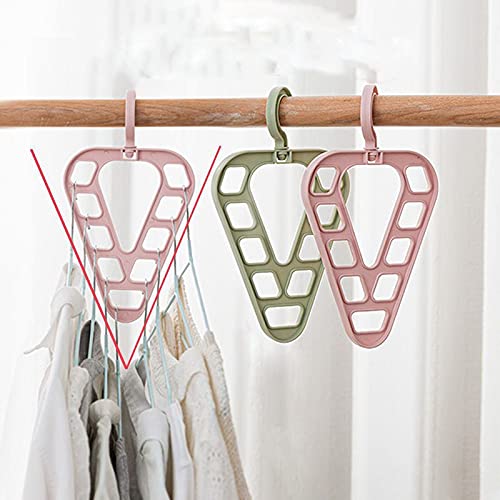 TOMYEUS Space Saving Magic Clothes Hanger - Multi-Function Coat Hanger, Scarf Organizer & Drying Rack for Closet - Light Green | Perfect for Small Spaces, Laundry Rooms & Travel Storage
