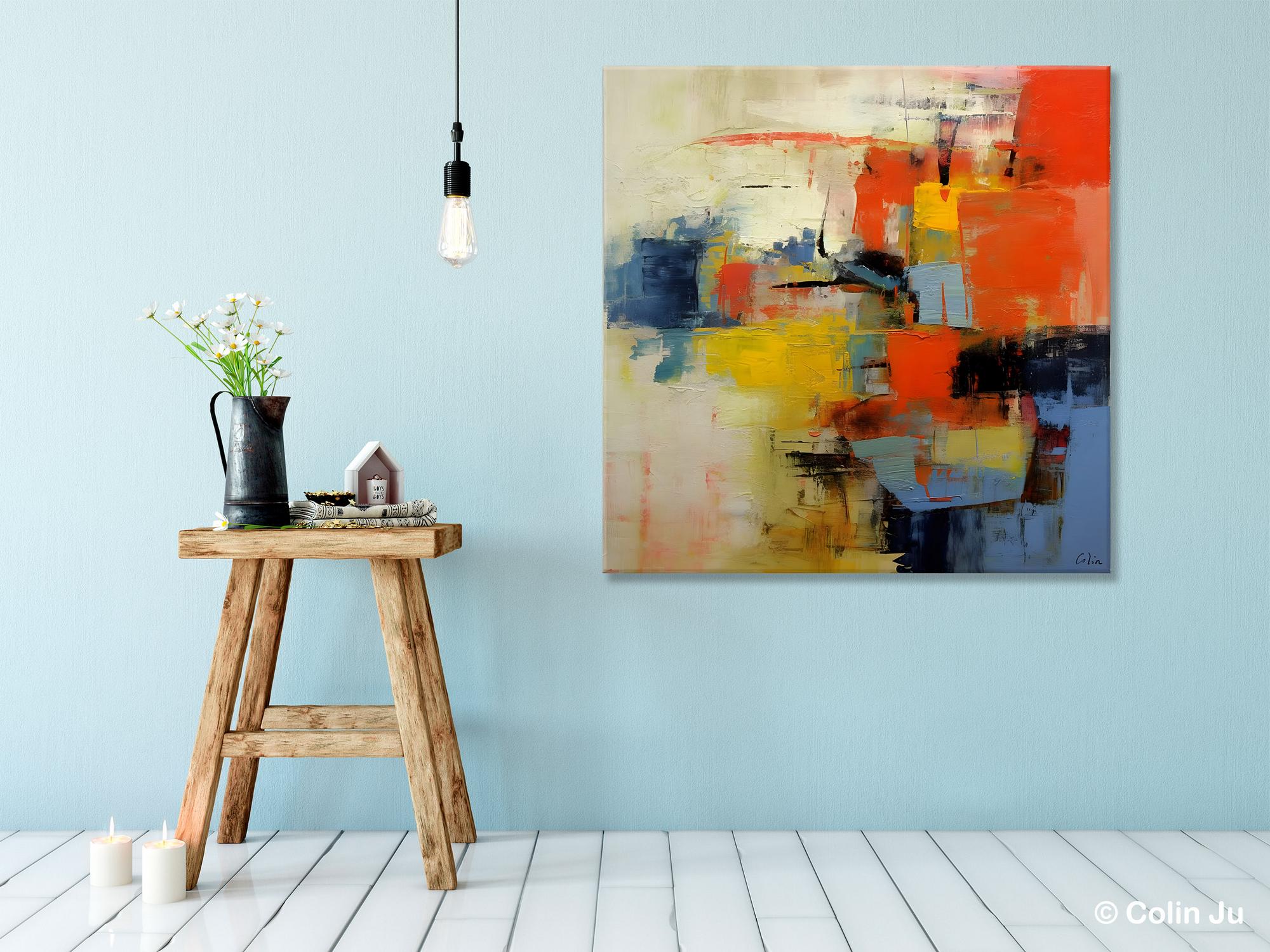 Abstract Wall Paintings | Contemporary Large Canvas Art | Hand-Painted Original Artwork for Dining Room Decor | Modern Home & Office Wall Decor