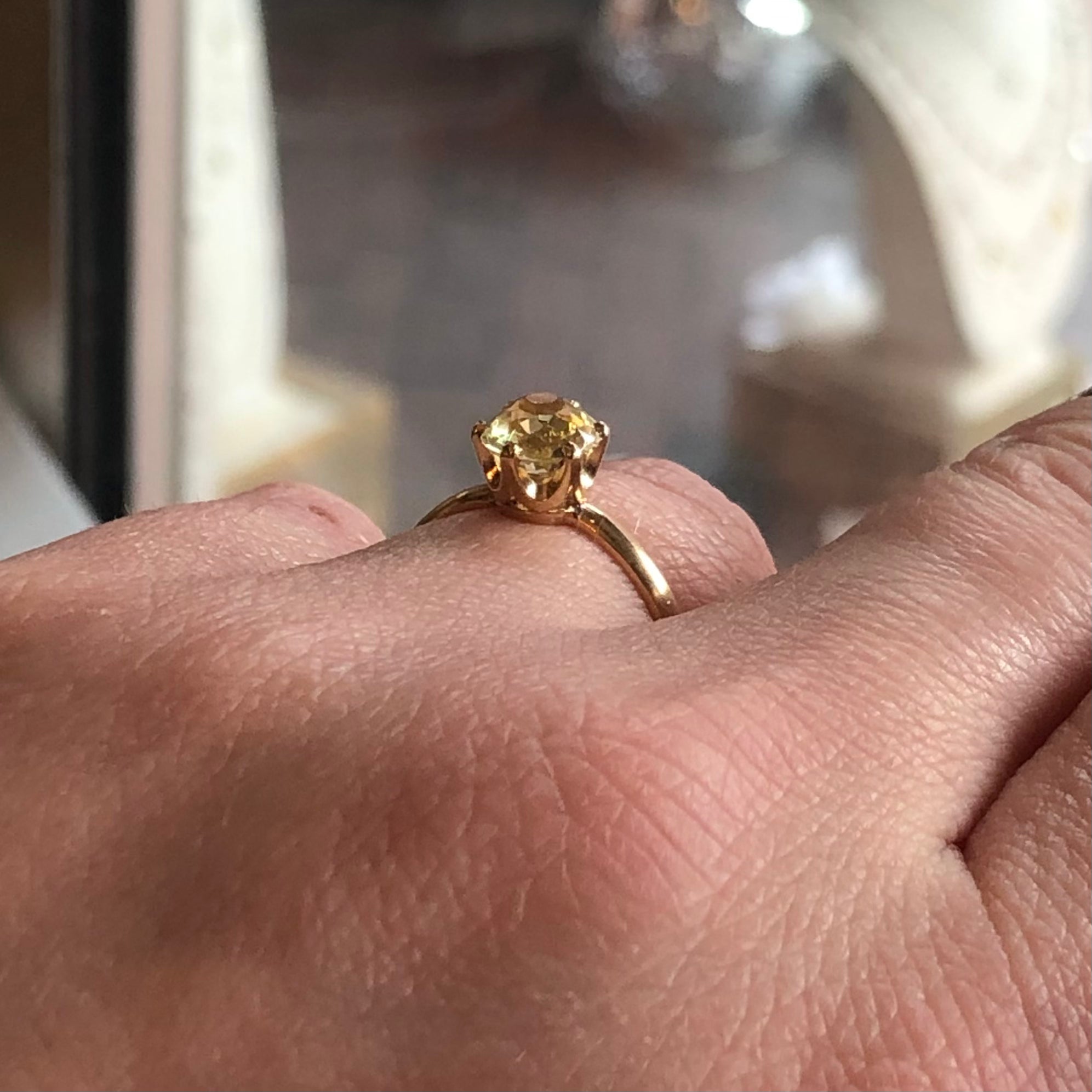 Natural Yellow Sapphire Solitaire Ring for Women - 14K Gold Engagement & Wedding Band - Perfect for Proposals, Anniversaries & Special Occasions