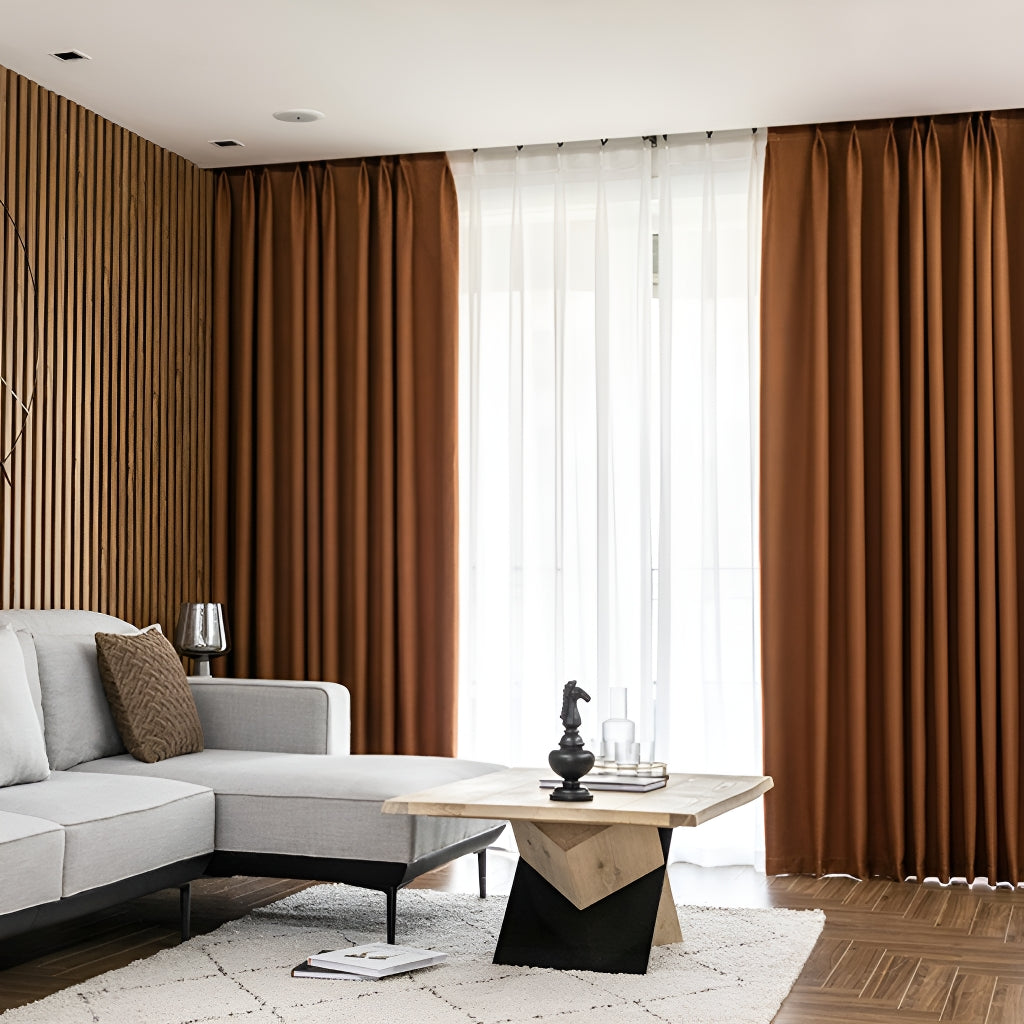 Premium Kenia Linen Blackout Curtains - Solid Color Custom Window Treatments for Bedroom & Living Room - Light Blocking Thermal Insulated Drapes for Better Sleep & Energy Efficiency