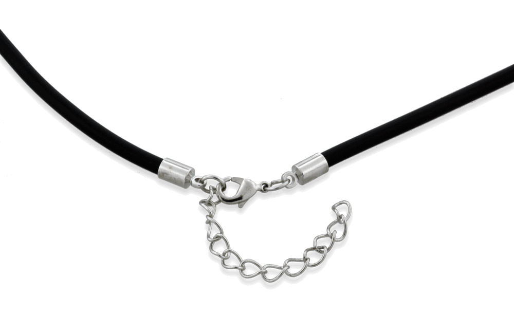 3.0mm Black Rubber Cord with Adjustable Clasp - Durable Stretchy Jewelry String for Bracelets, Necklaces & DIY Crafts | Perfect for Beading, Jewelry Making & Fashion Accessories
