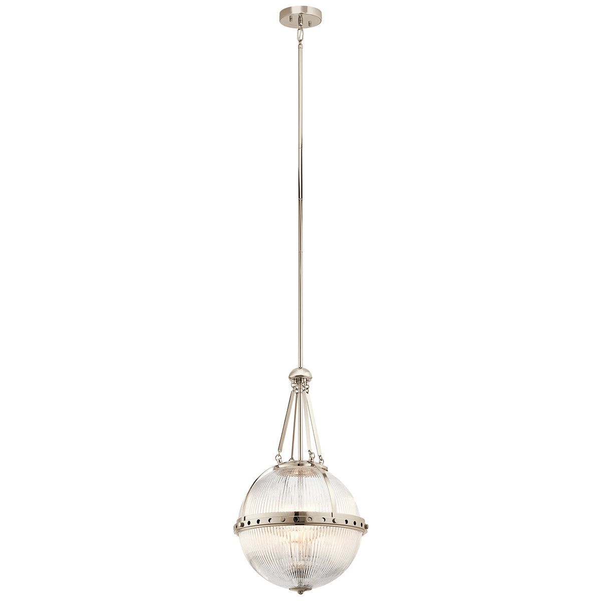 Aster 3Lt Center Ceiling Light - Natural Brass/Polished Nickel Finish - Modern Dining Room & Bedroom Lighting Fixture