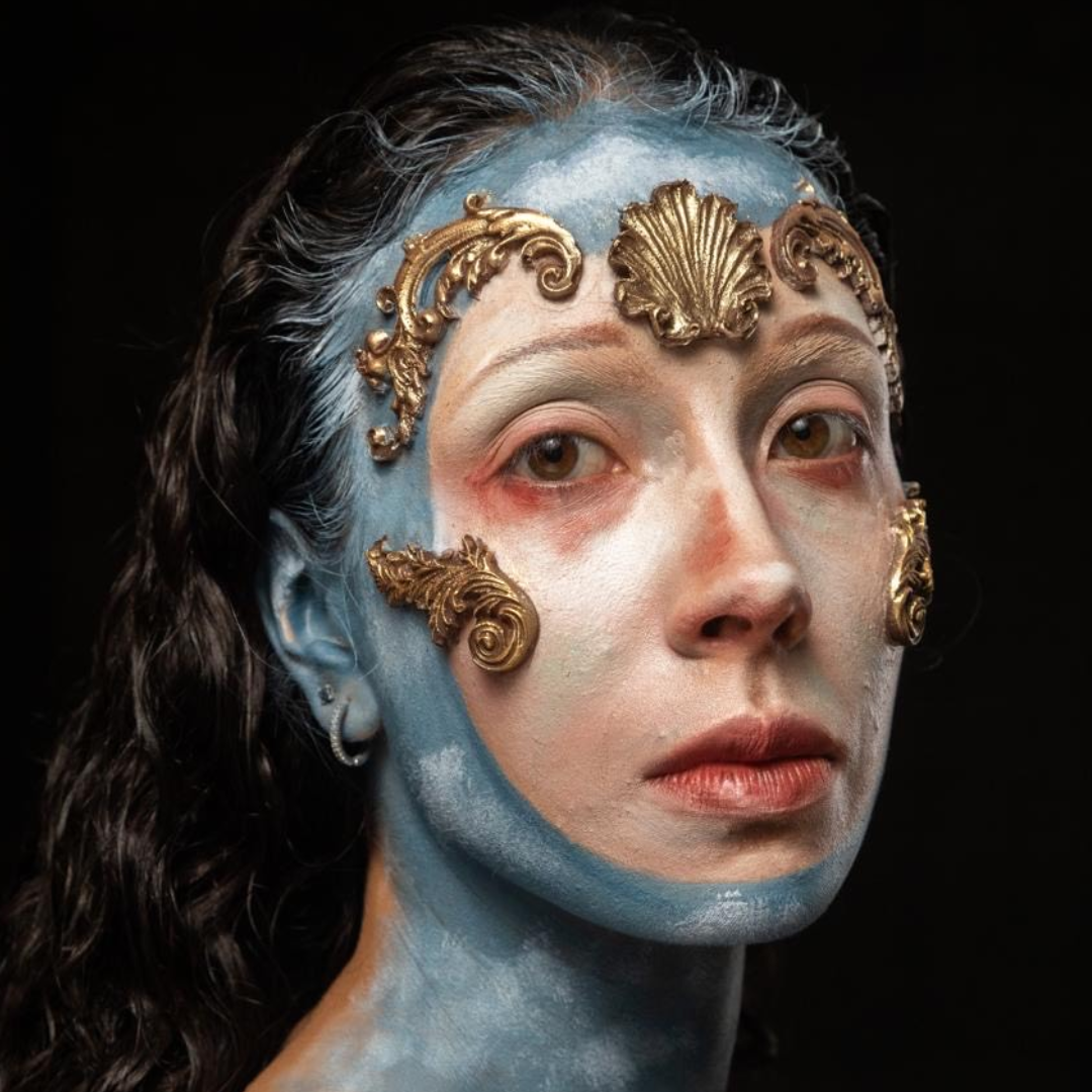 Hand-Painted Damascus Steel Prosthetic Figures - Unique Collectible Art for Home Decor, Gifts & Display