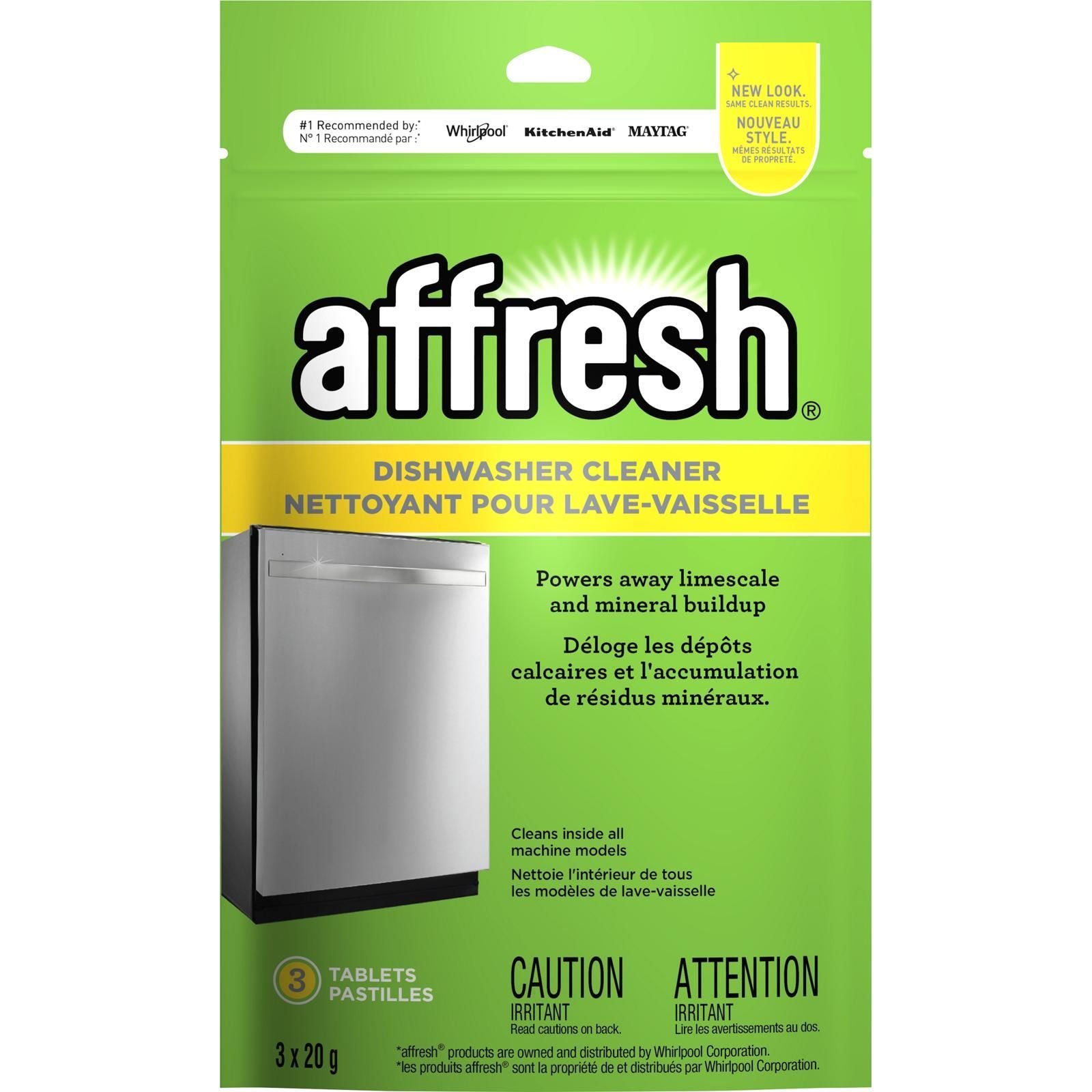 Affresh Dishwasher Cleaner Tablets - 3 Count, Deep Cleans & Freshens Dishwasher, Removes Limescale & Odors - Ideal for Home Kitchen Appliances